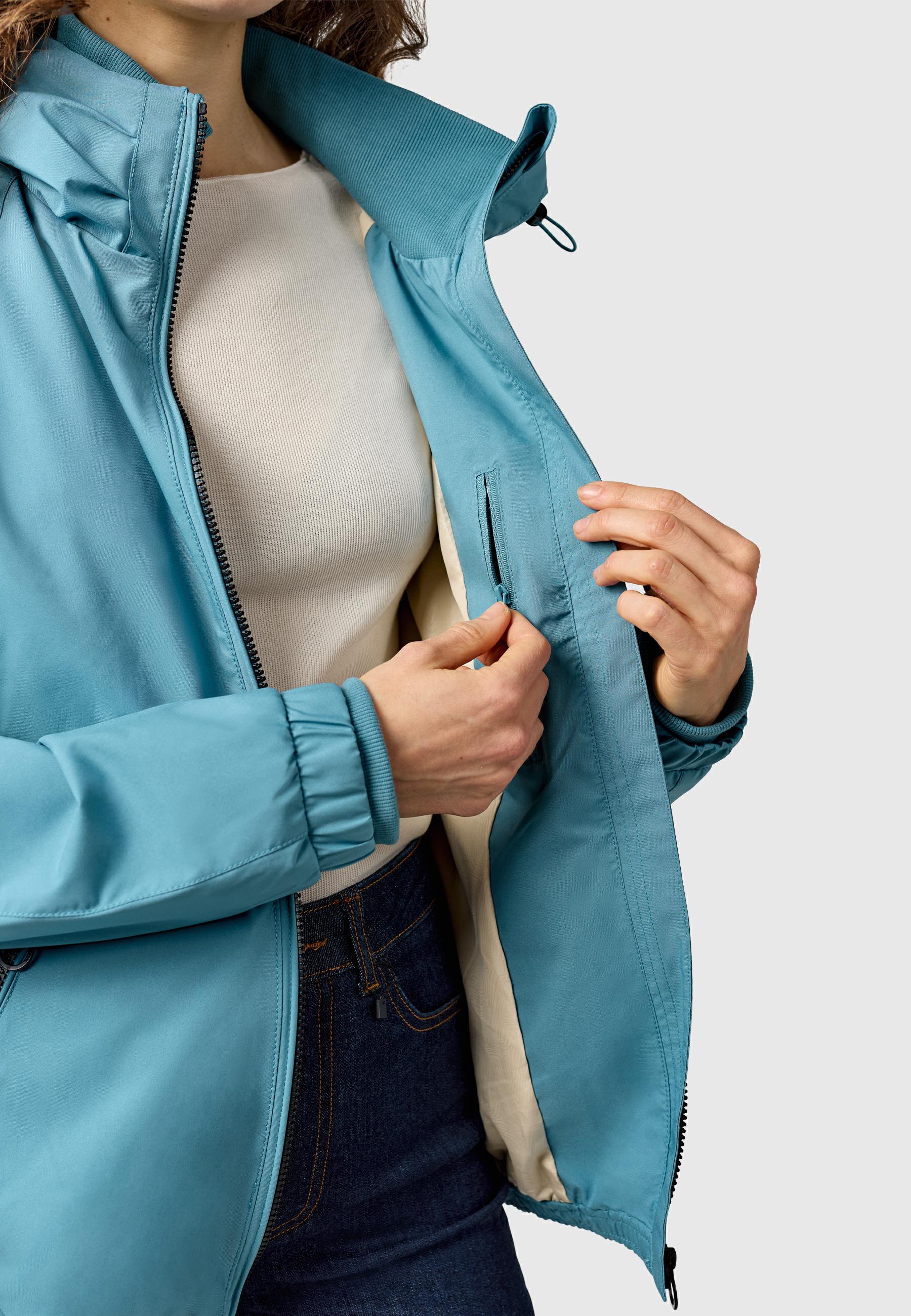Wasserdichte Outdoorjacke mit Kapuze "Dizzie B YOUMODO" Stone Blue