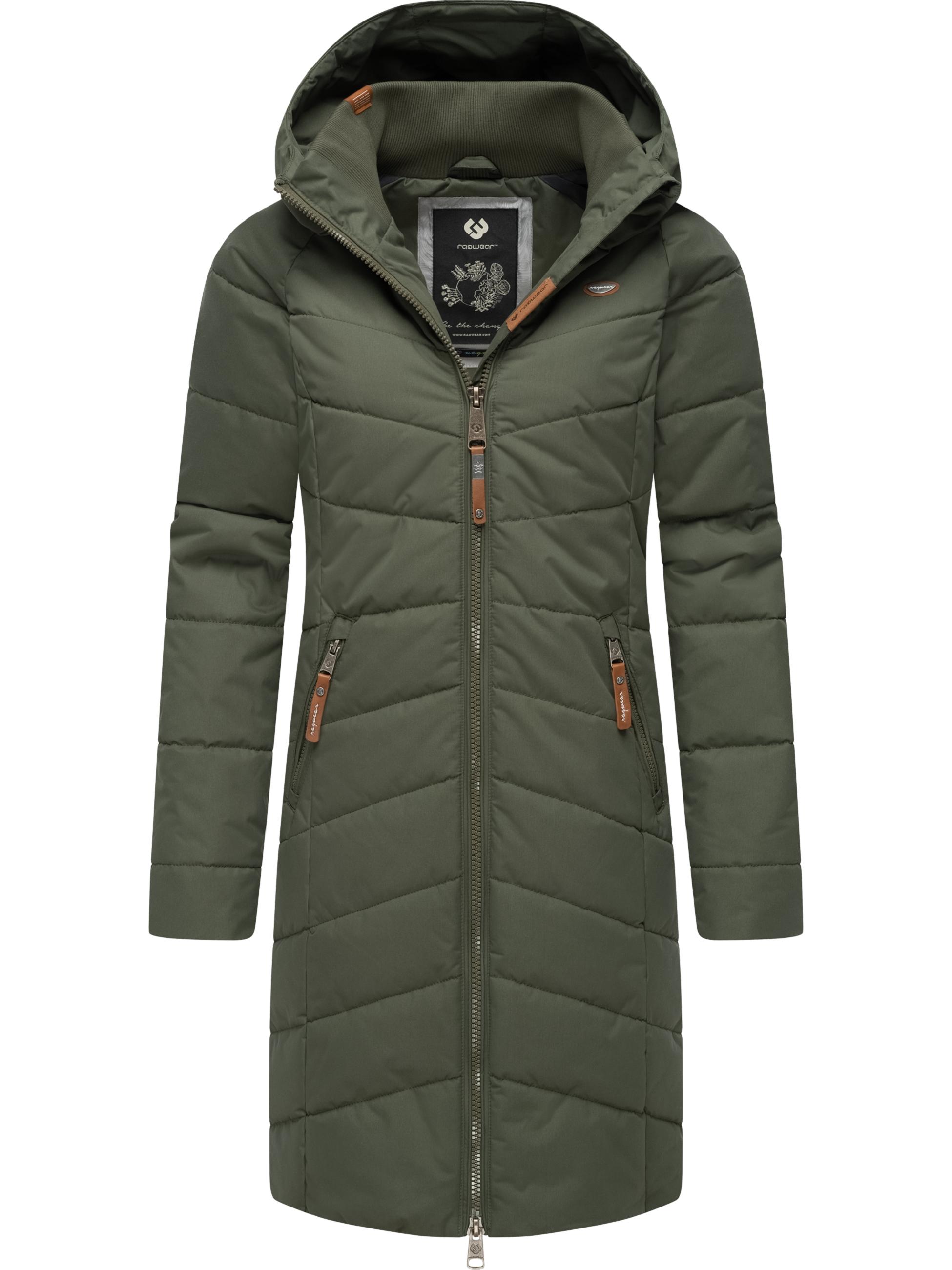 Langer Winter Steppmantel "Dizzie Coat" Dark Olive24