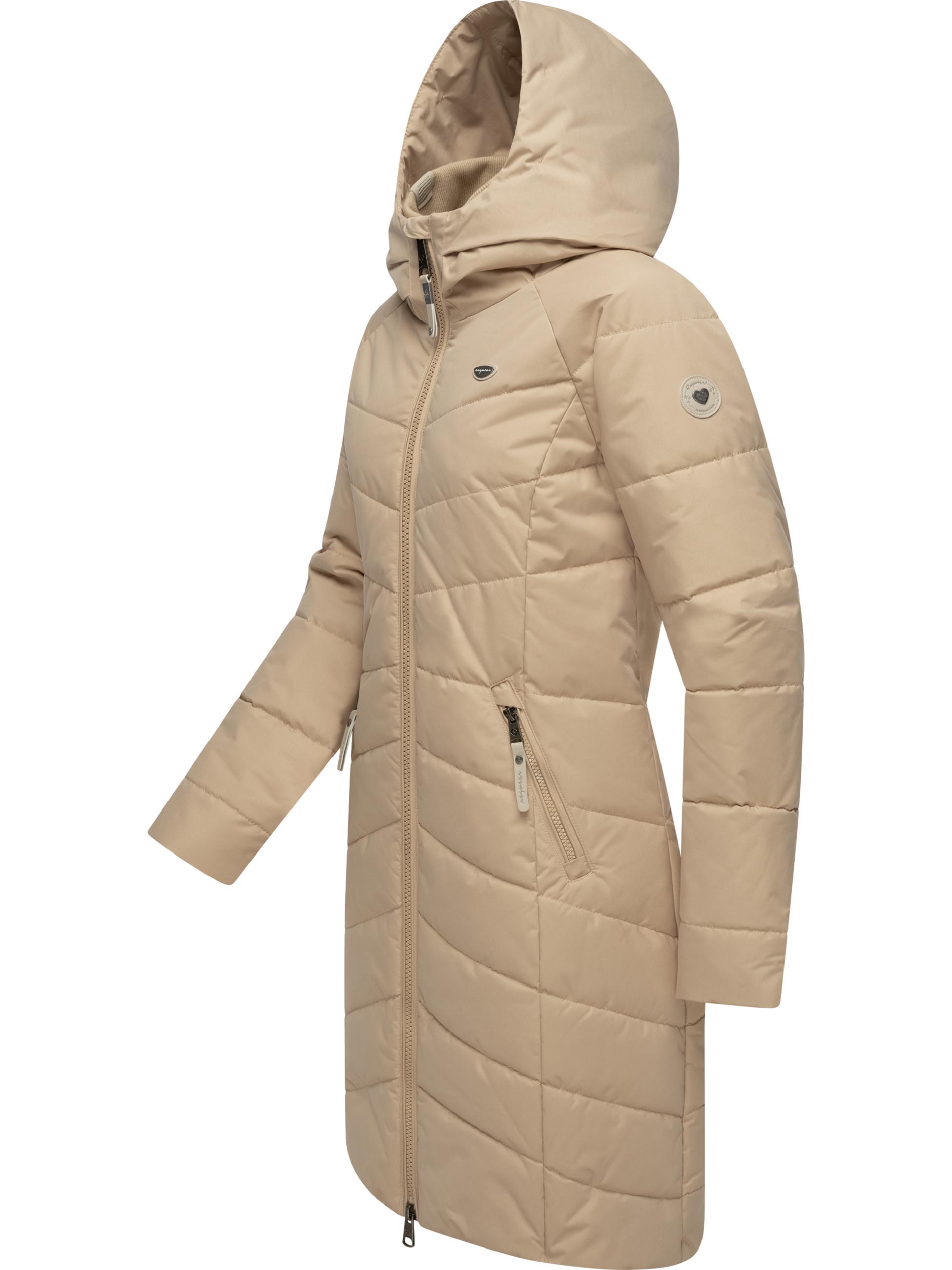 Langer Winter Steppmantel "Dizzie Coat" Taupe24