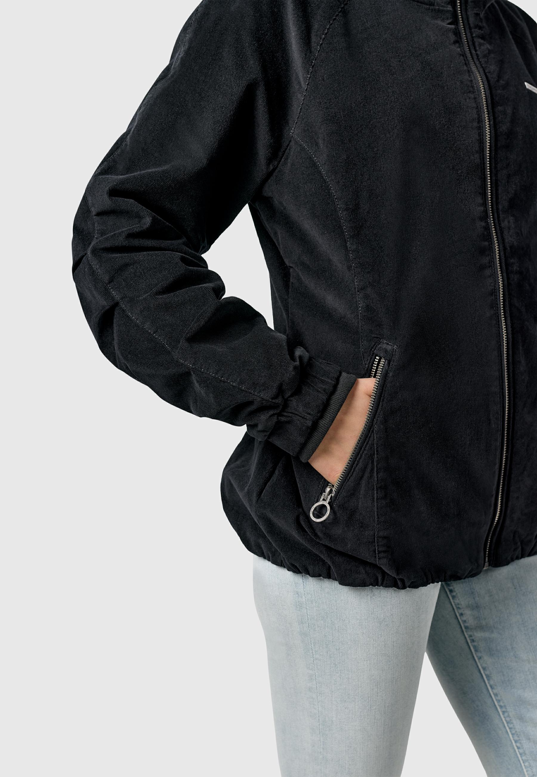 Cordjacke mit Kapuze "Dizzie Cordy YOUMODO" Black