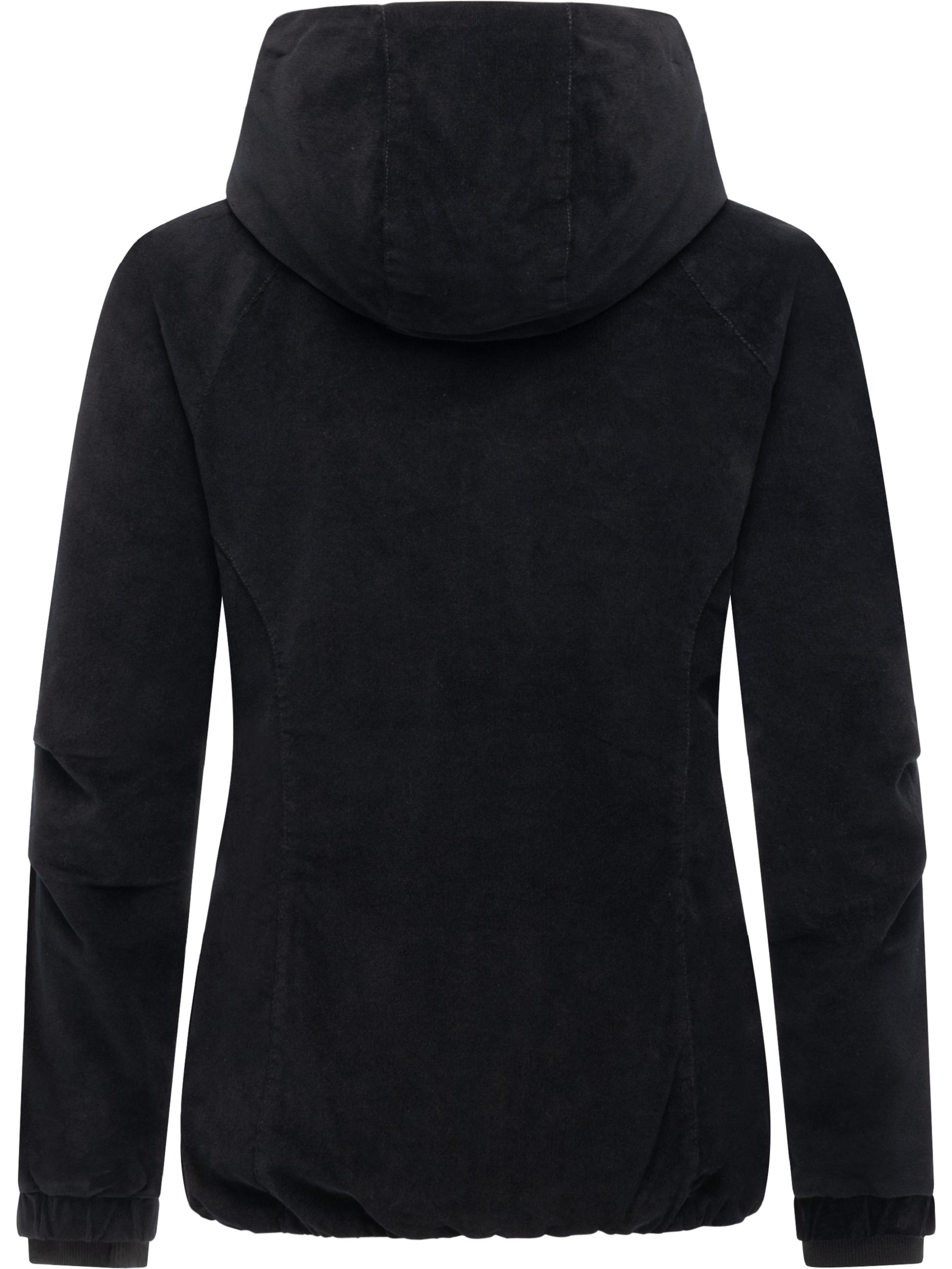 Cordjacke mit Kapuze "Dizzie Cordy YOUMODO" Black