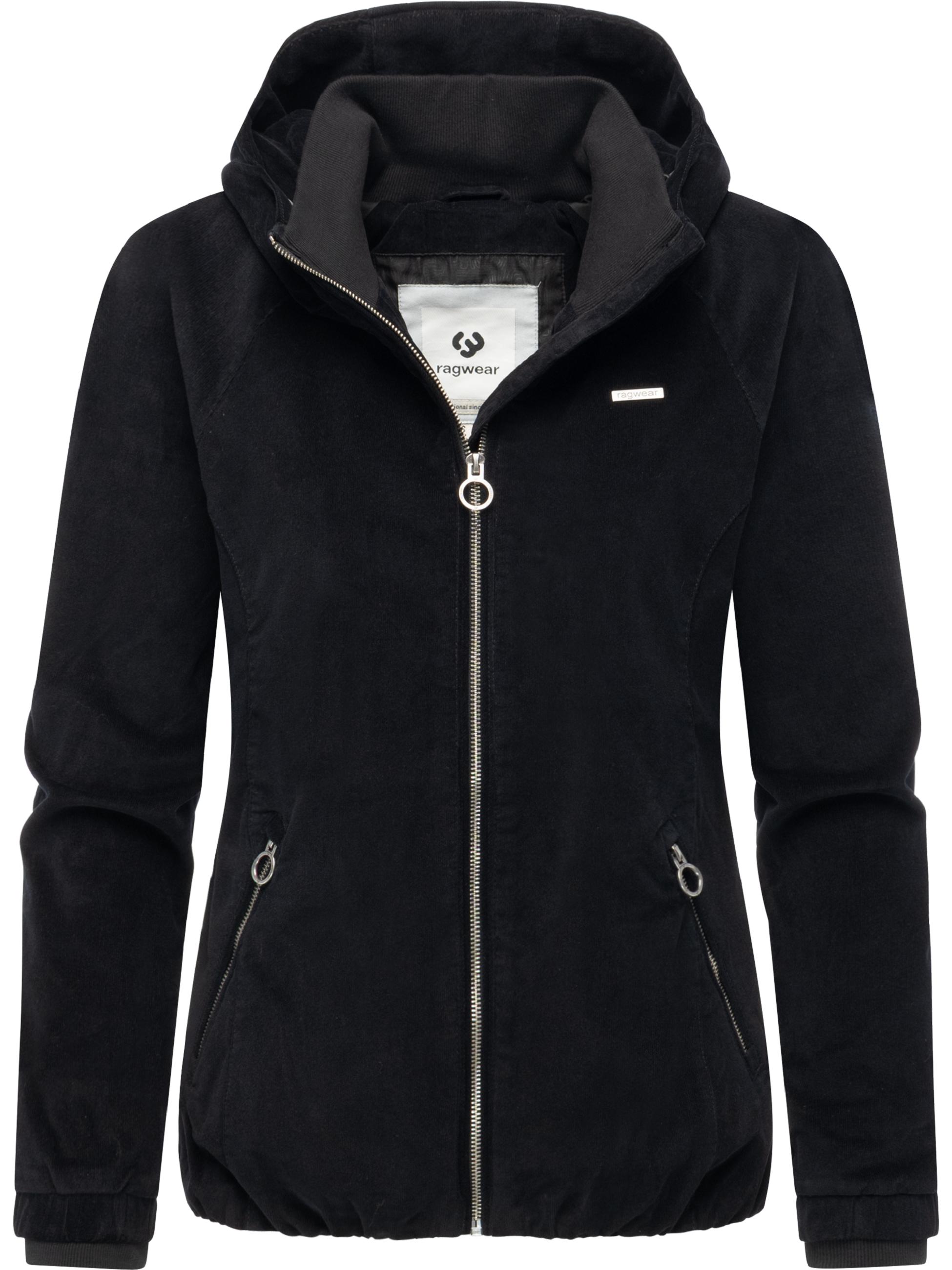 Cordjacke mit Kapuze "Dizzie Cordy YOUMODO" Black