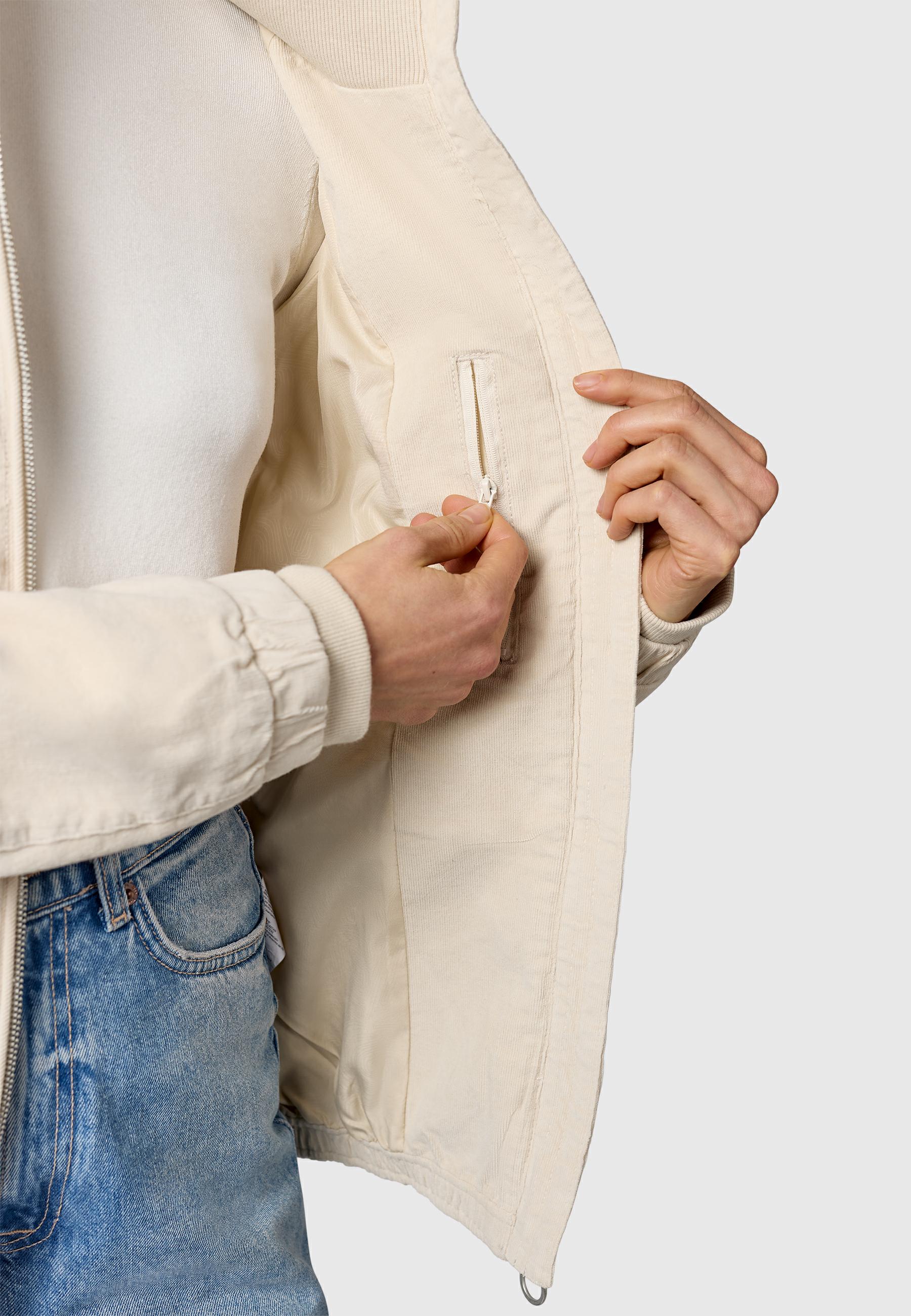 Cordjacke mit Kapuze "Dizzie Cordy YOUMODO" Ecru