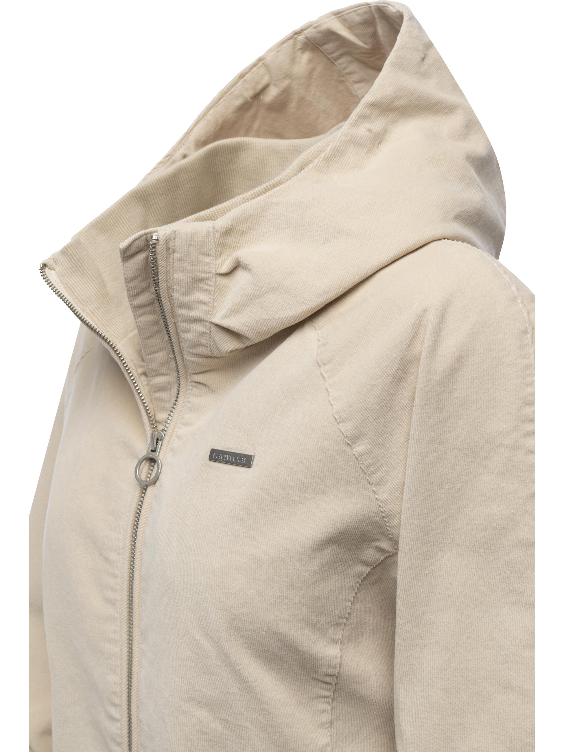 Cordjacke mit Kapuze "Dizzie Cordy YOUMODO" Ecru