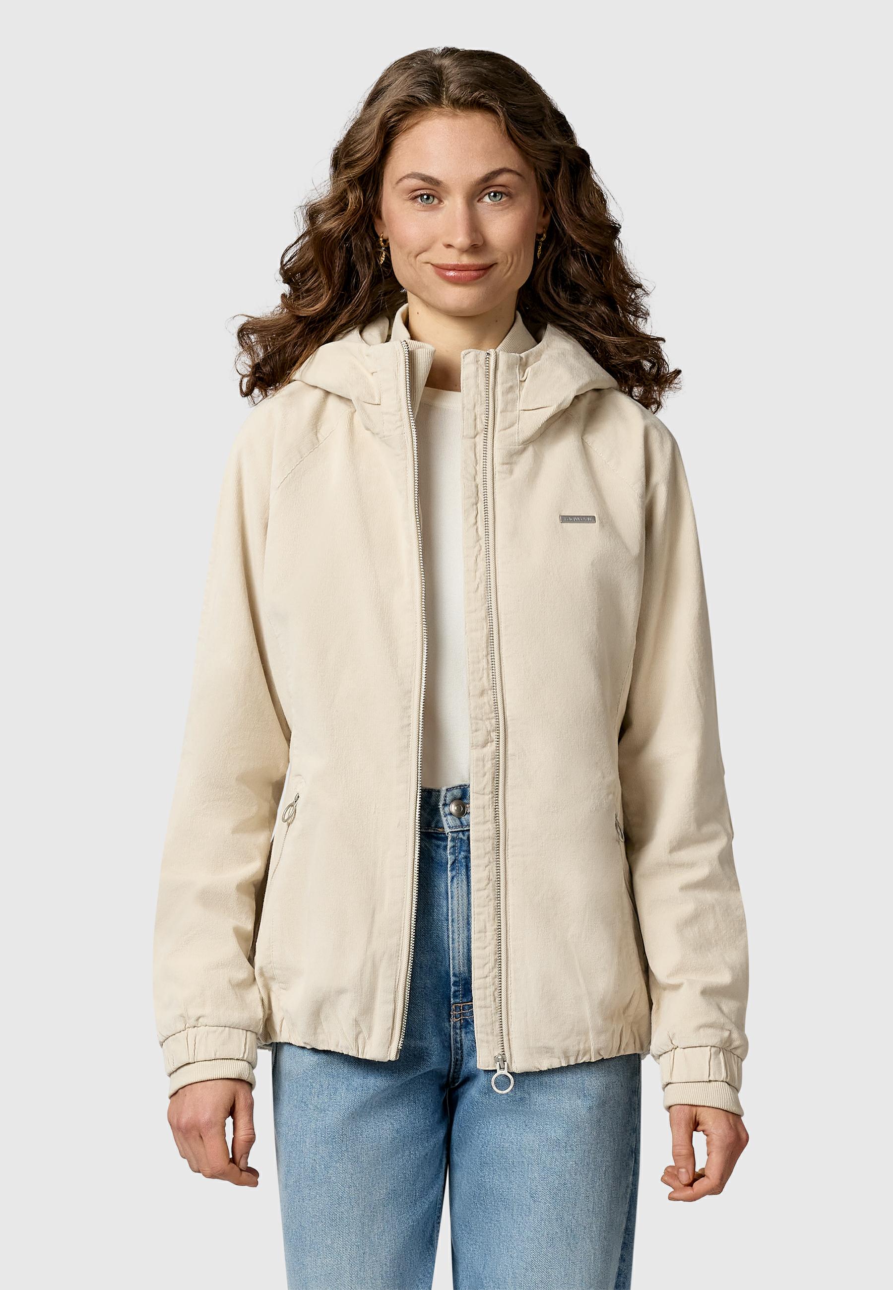 Cordjacke mit Kapuze "Dizzie Cordy YOUMODO" Ecru