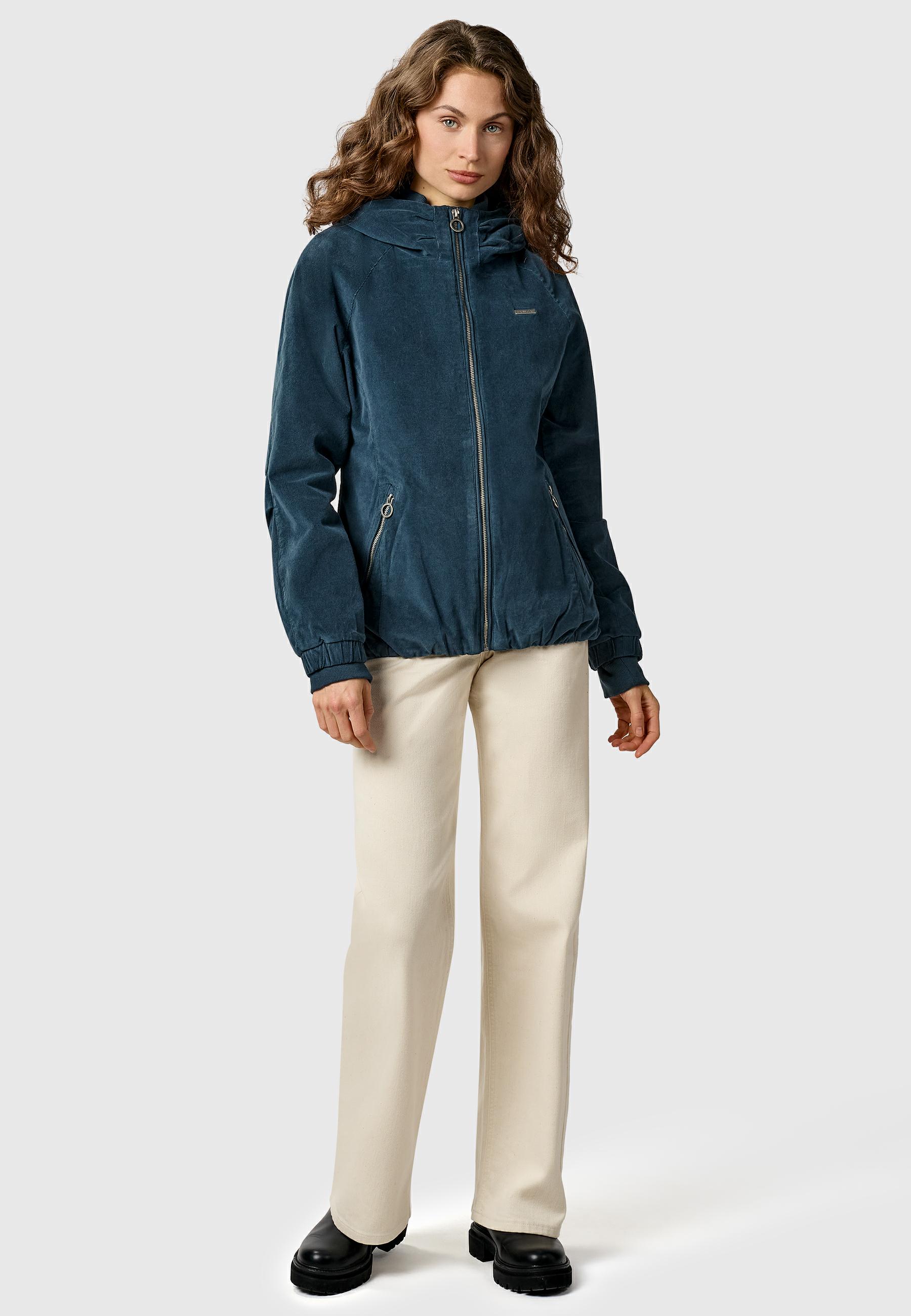 Cordjacke mit Kapuze "Dizzie Cordy YOUMODO" Petrol