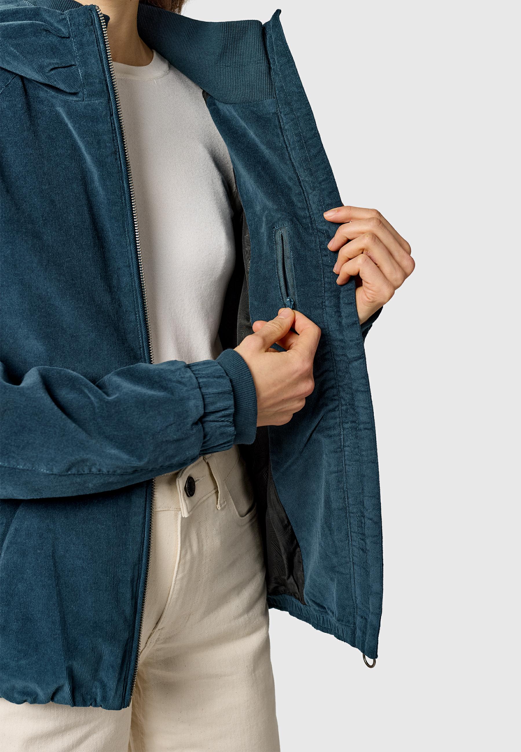 Cordjacke mit Kapuze "Dizzie Cordy YOUMODO" Petrol