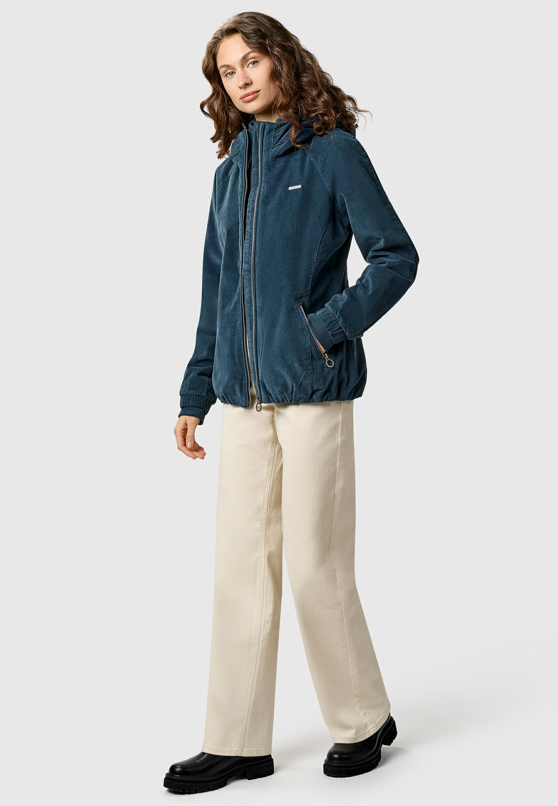 Cordjacke mit Kapuze "Dizzie Cordy YOUMODO" Petrol