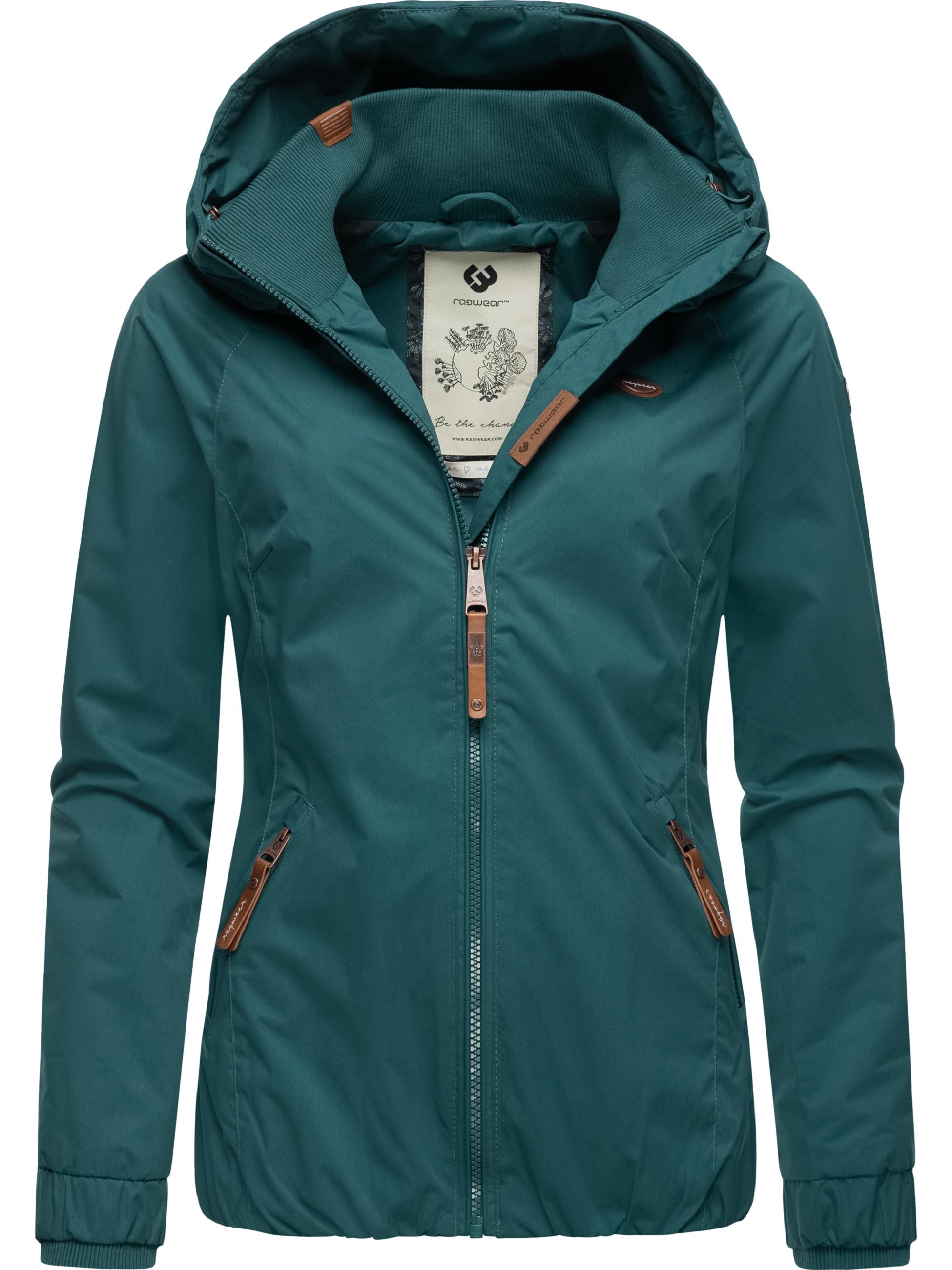 Wasserdichte Übergangsjacke mit Kapuze "Dizzie" Dark Green023