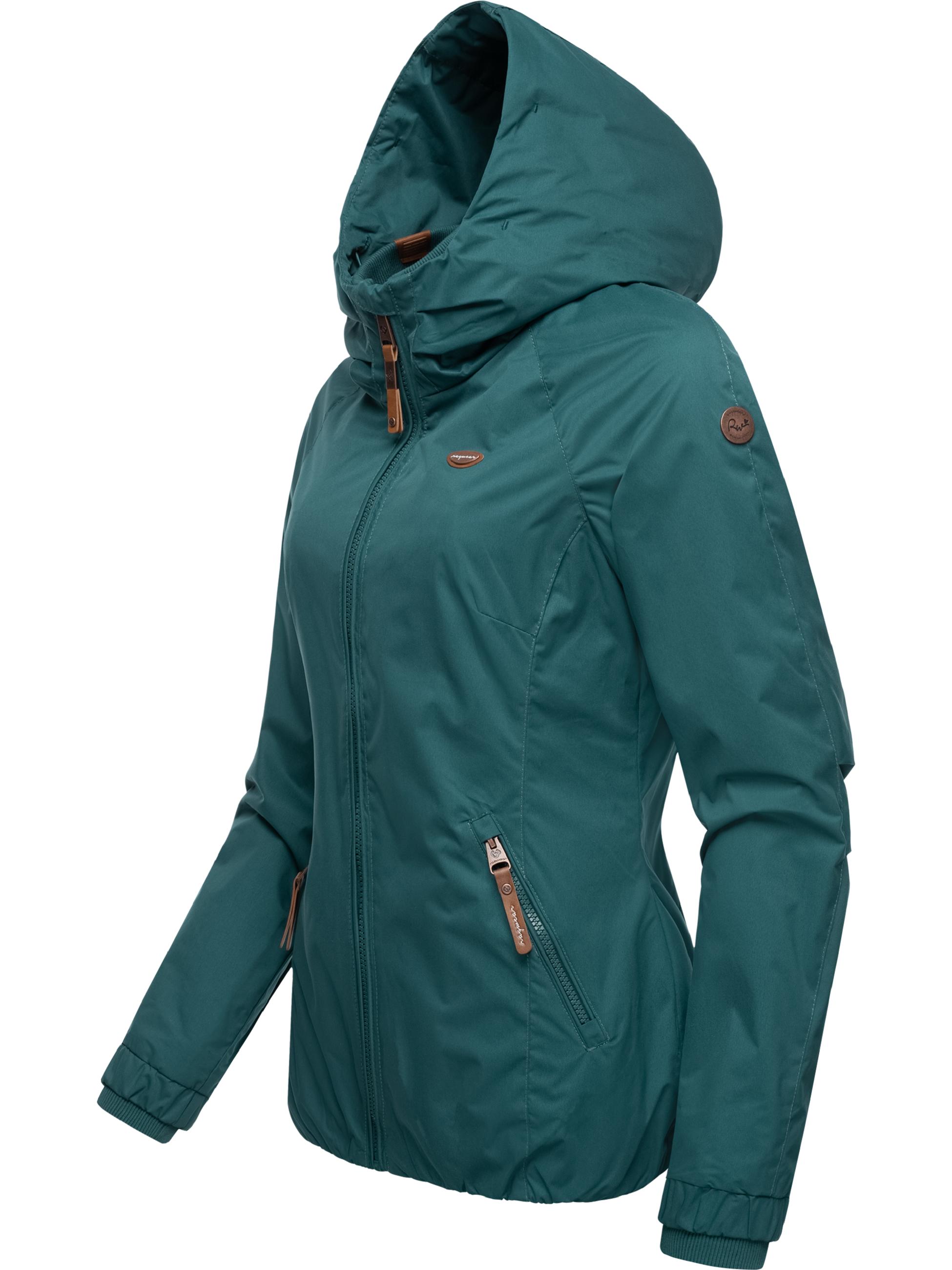 Wasserdichte Übergangsjacke mit Kapuze "Dizzie" Dark Green023