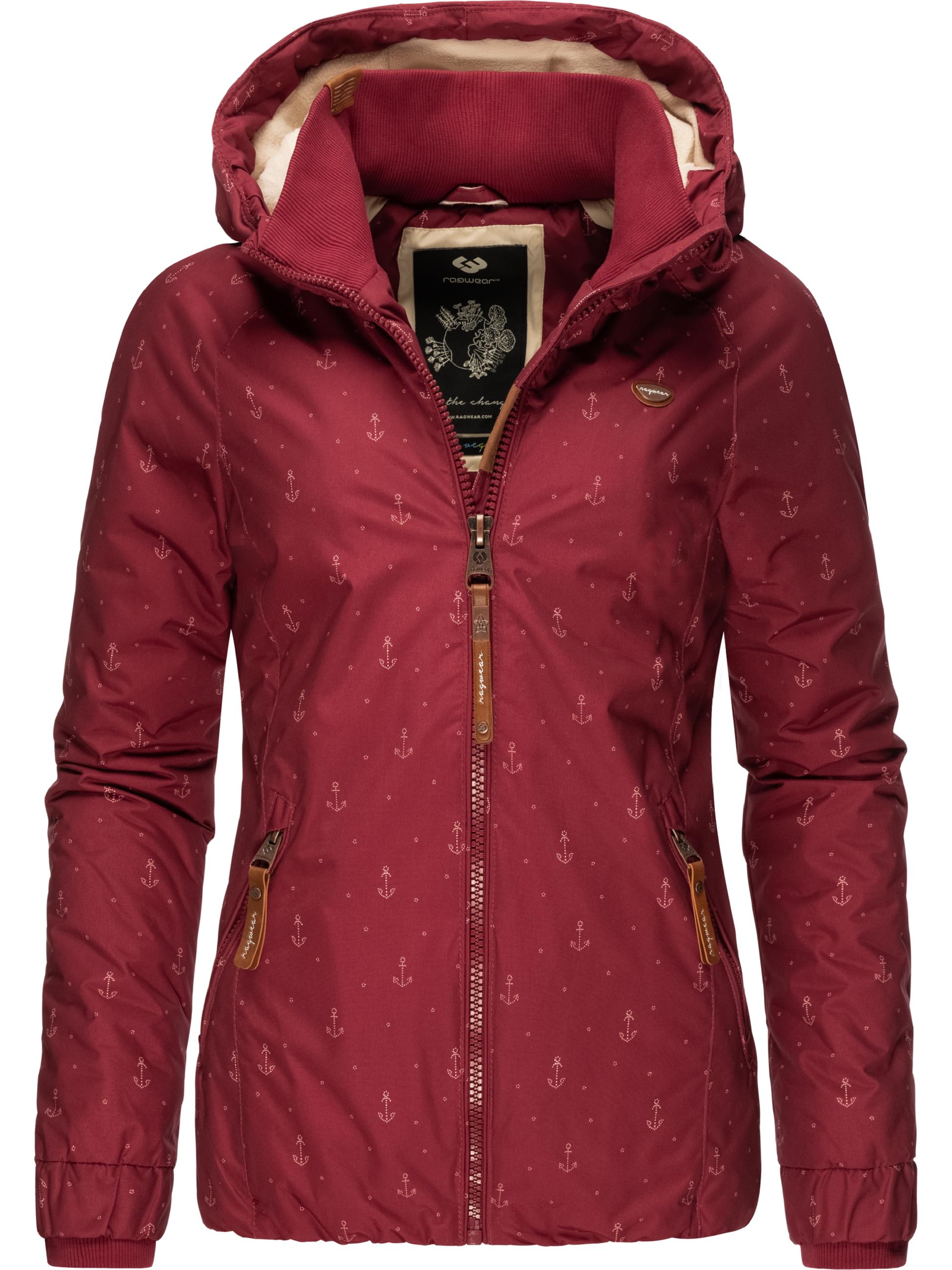 Kurzmantel mit Kapuze "Dizzie Marina Winter Intl." Wine Red