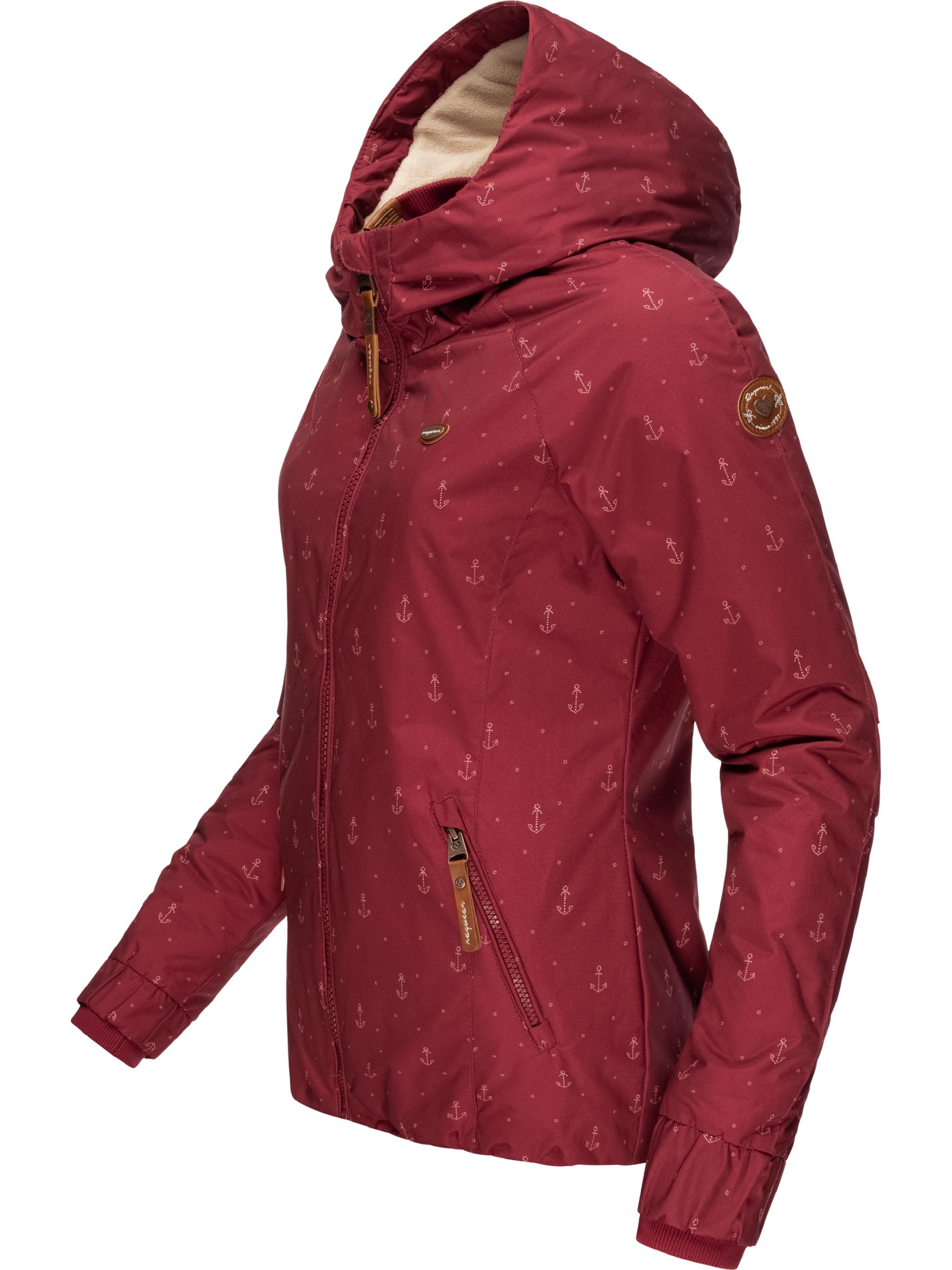 Kurzmantel mit Kapuze "Dizzie Marina Winter Intl." Wine Red