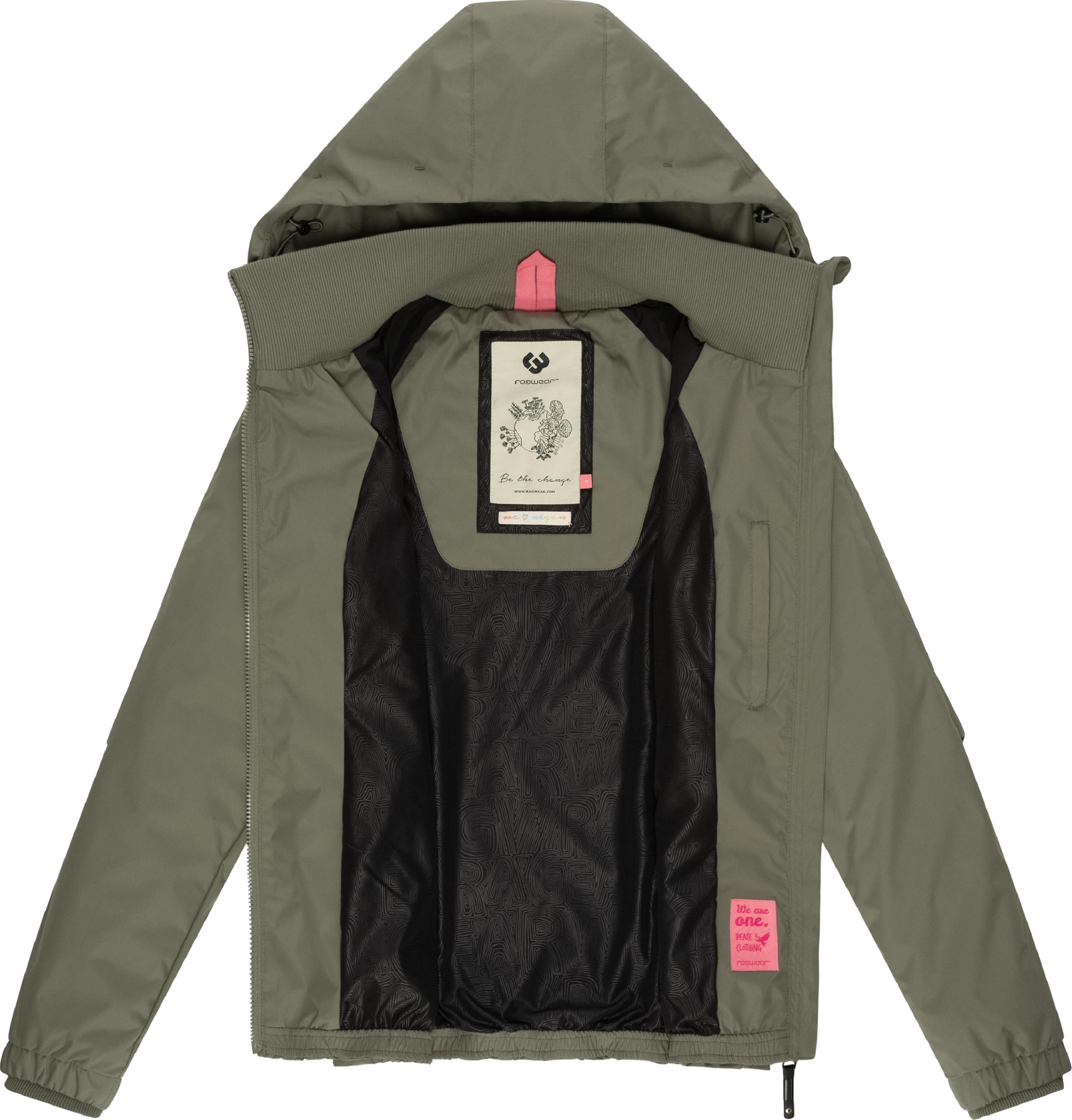 Wasserdichte Übergangsjacke mit Kapuze "Dizzie" Olive024