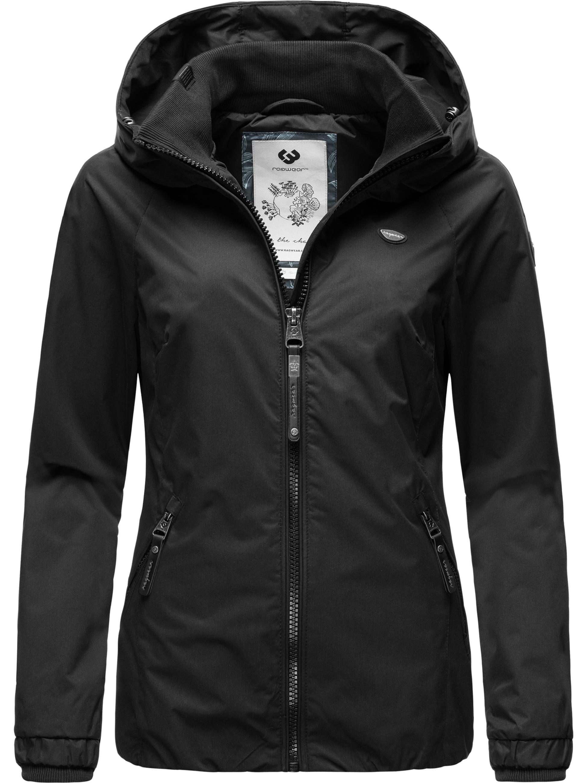 Wasserdichte Übergangsjacke mit Kapuze "Dizzie" Schwarz21
