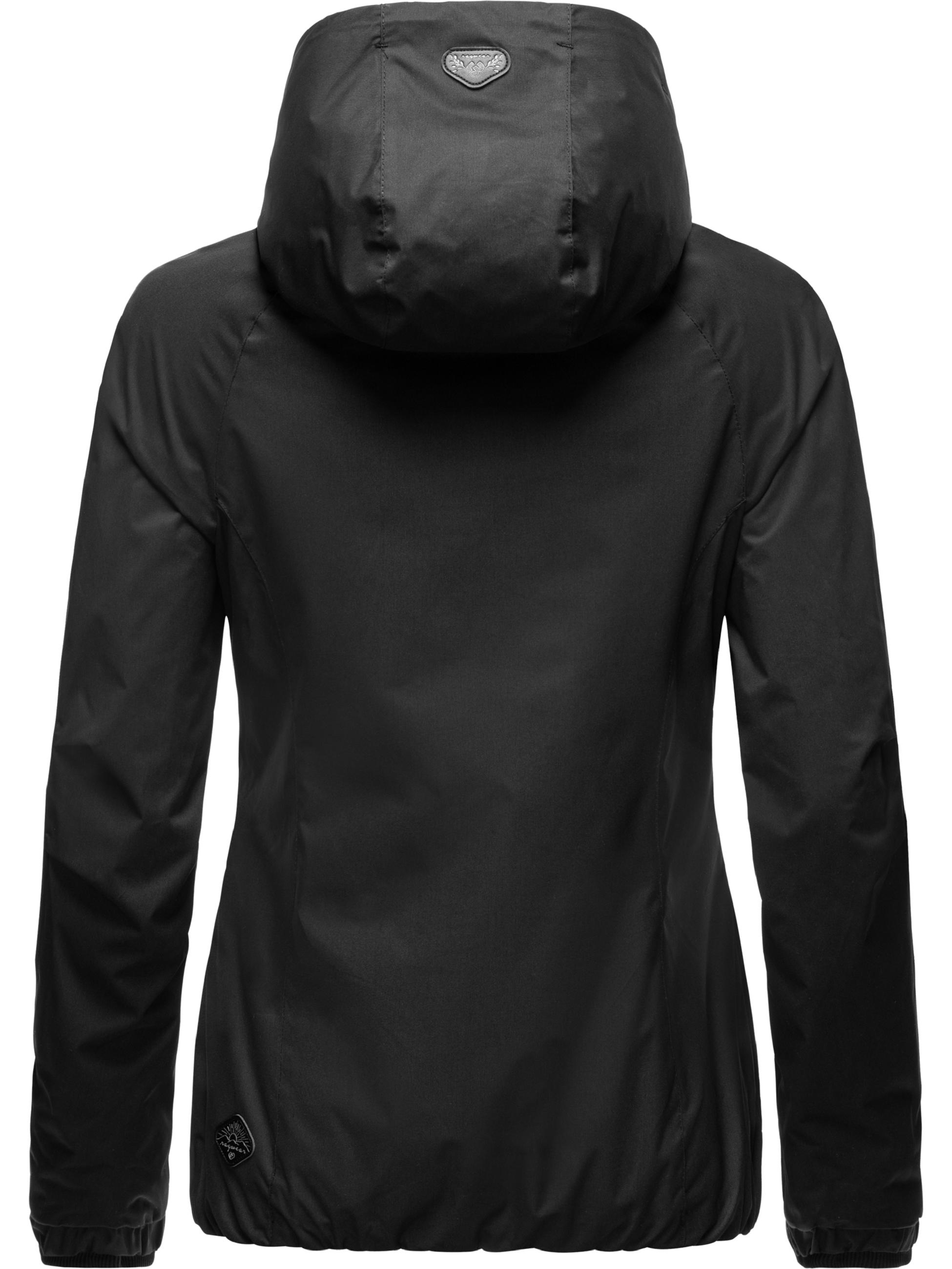 Wasserdichte Übergangsjacke mit Kapuze "Dizzie" Schwarz21