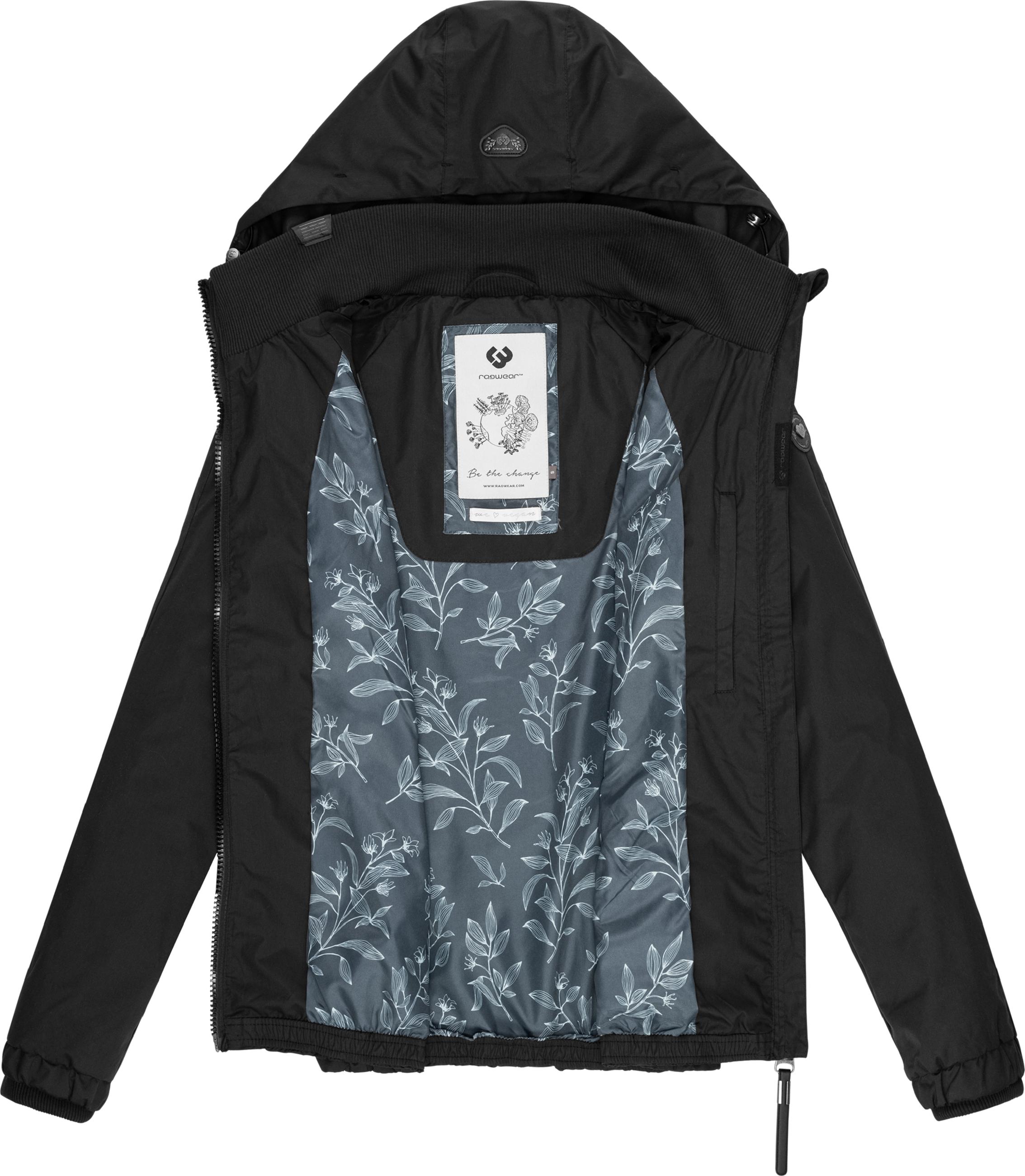 Wasserdichte Übergangsjacke mit Kapuze "Dizzie" Schwarz21