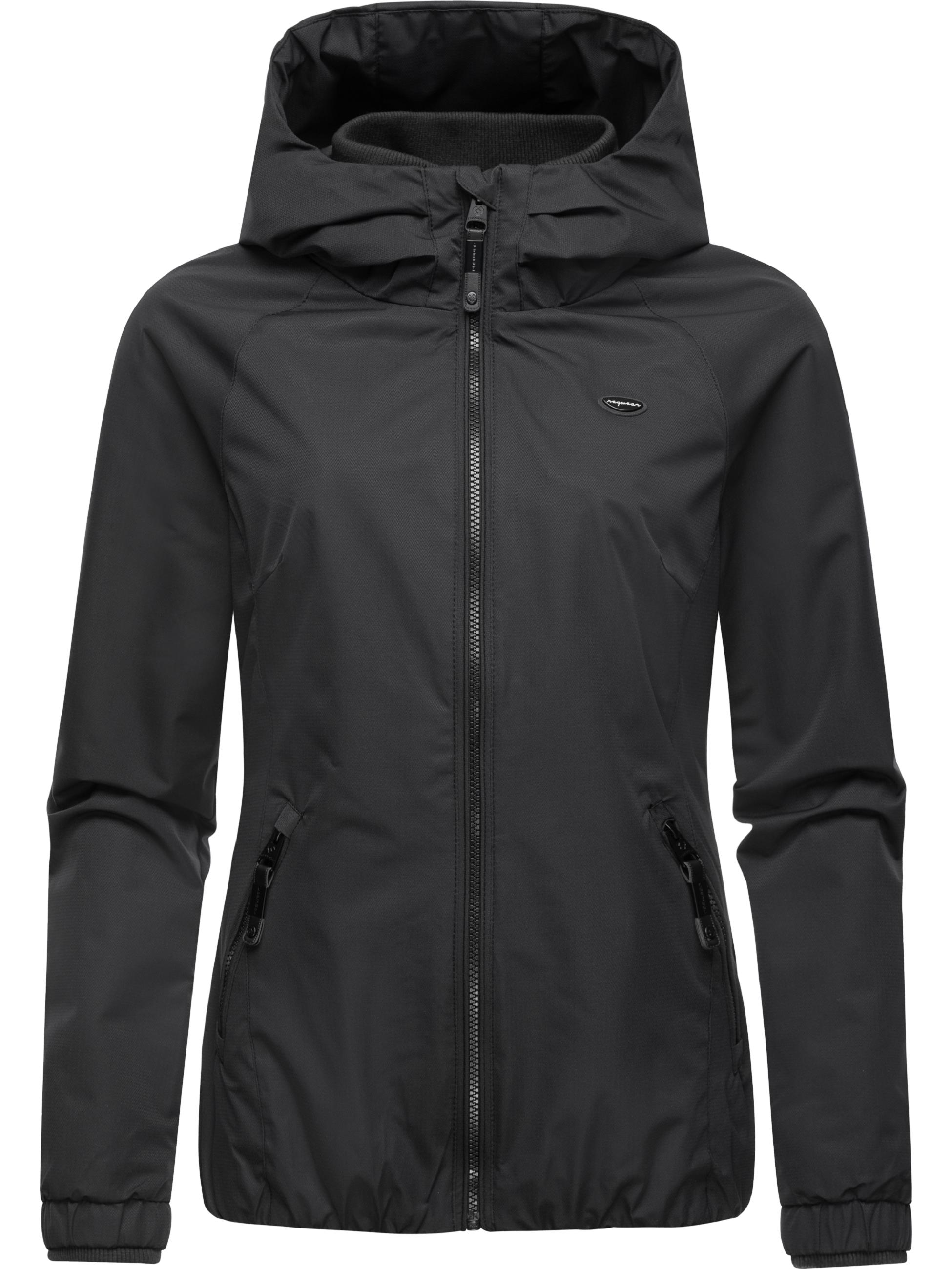 Wasserdichte Übergangsjacke mit Kapuze "Dizzie Tech" Black