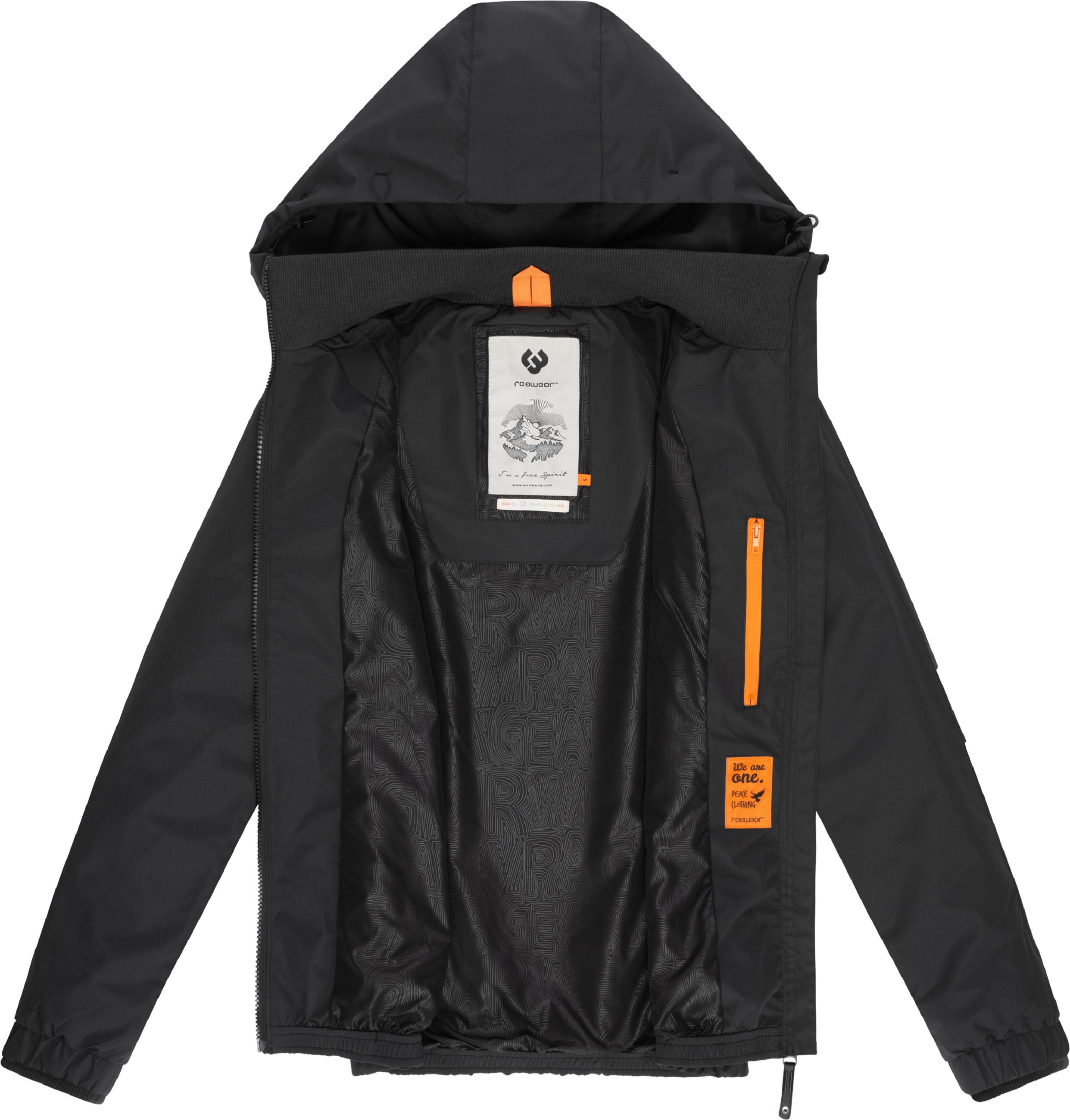 Wasserdichte Übergangsjacke mit Kapuze "Dizzie Tech" Black