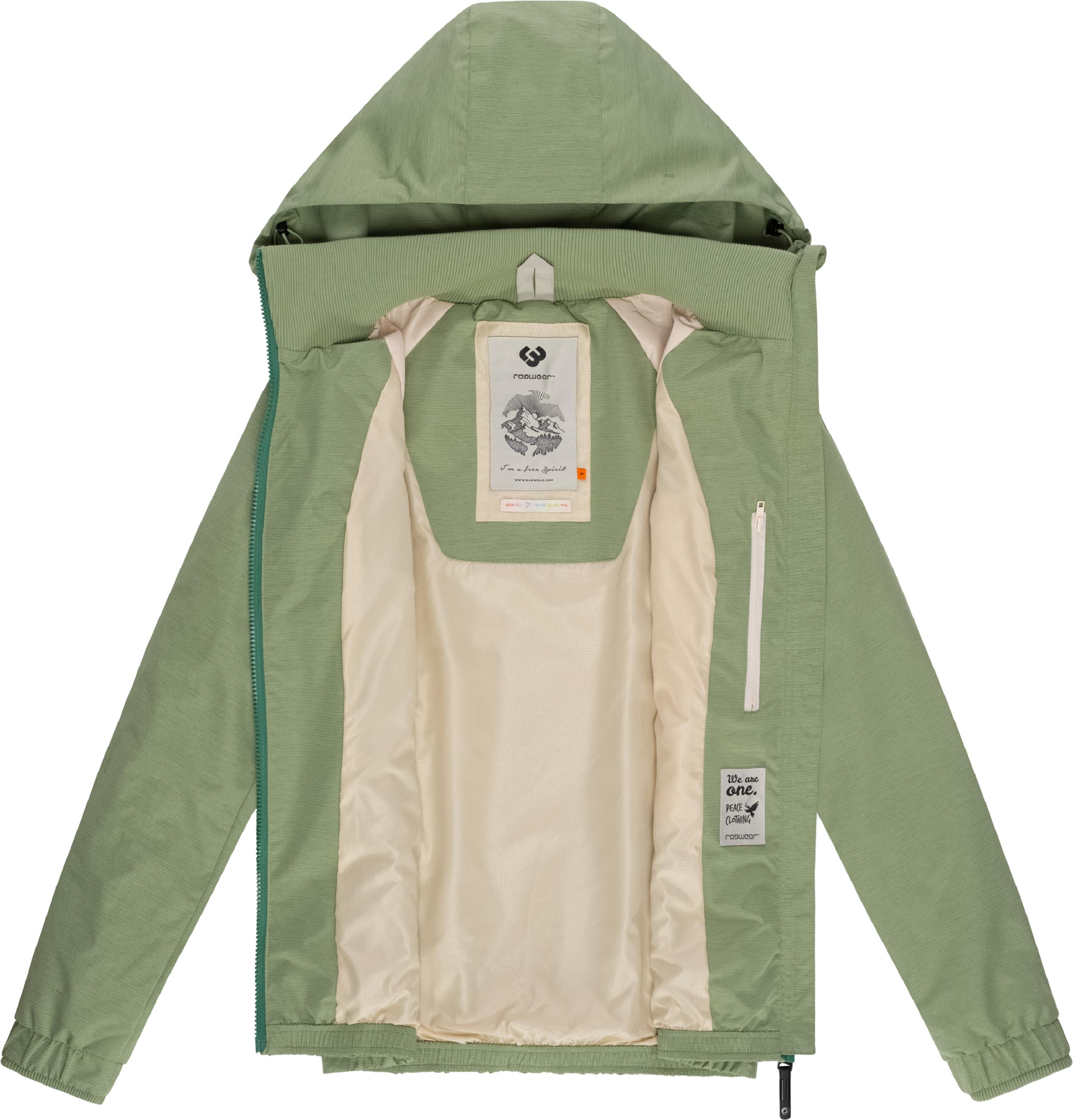 Wasserdichte Übergangsjacke mit Kapuze "Dizzie Tech" Dusty Green