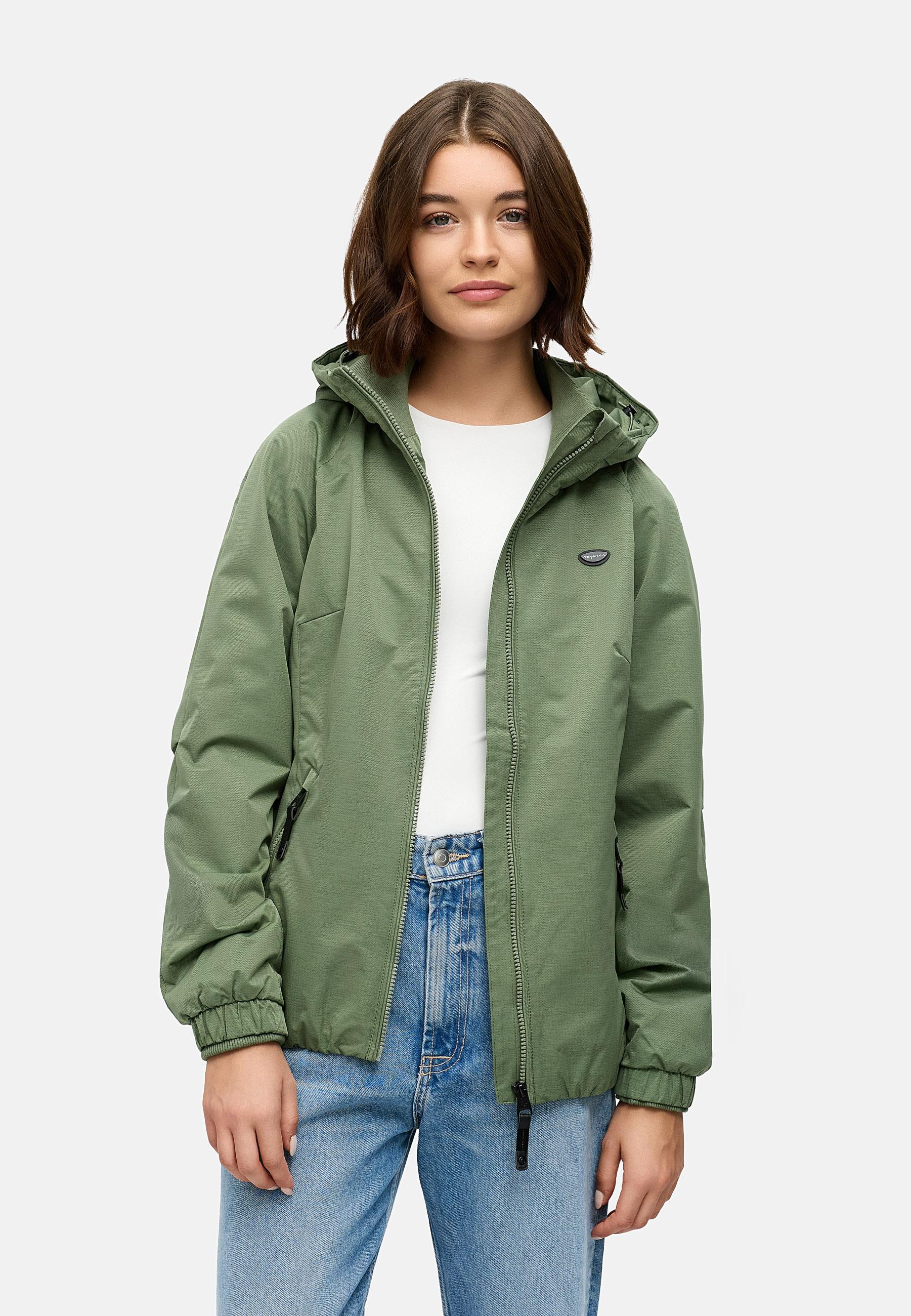 Wasserdichte Übergangsjacke mit Kapuze "Dizzie Tech" Olive025