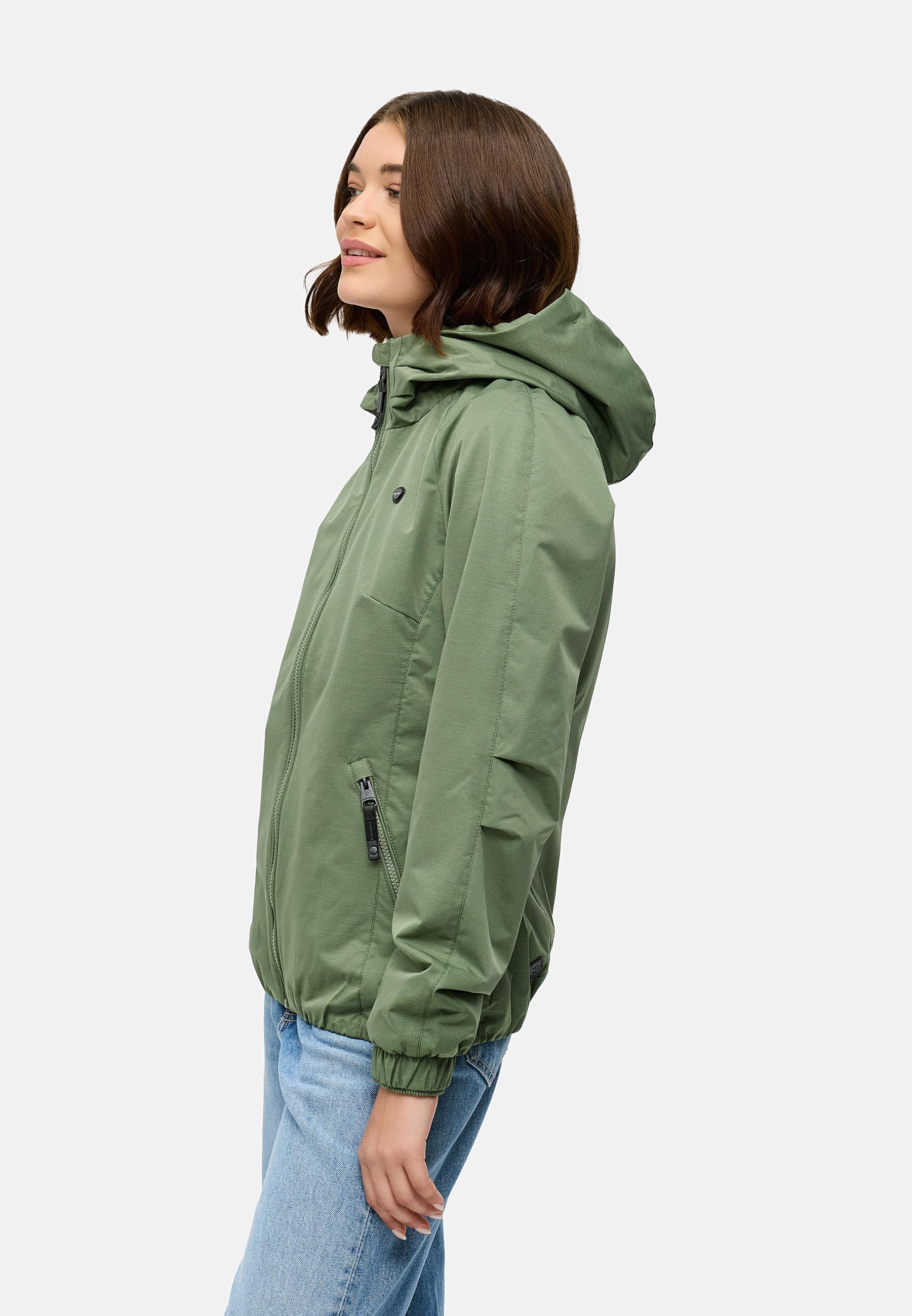 Wasserdichte Übergangsjacke mit Kapuze "Dizzie Tech" Olive025