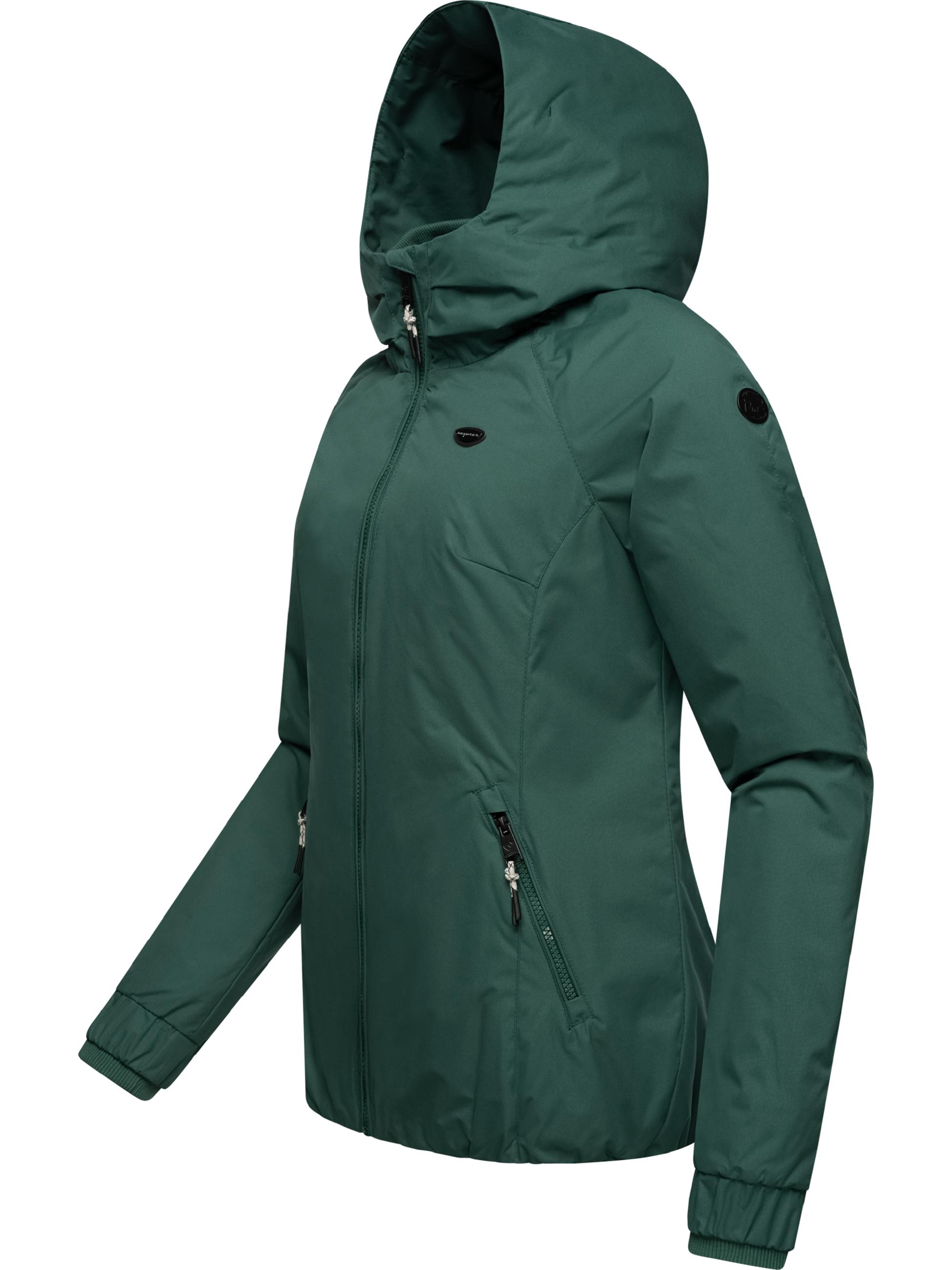 Wasserdichte Winterjacke mit Kapuze "Dizzie Warm" Pine Green