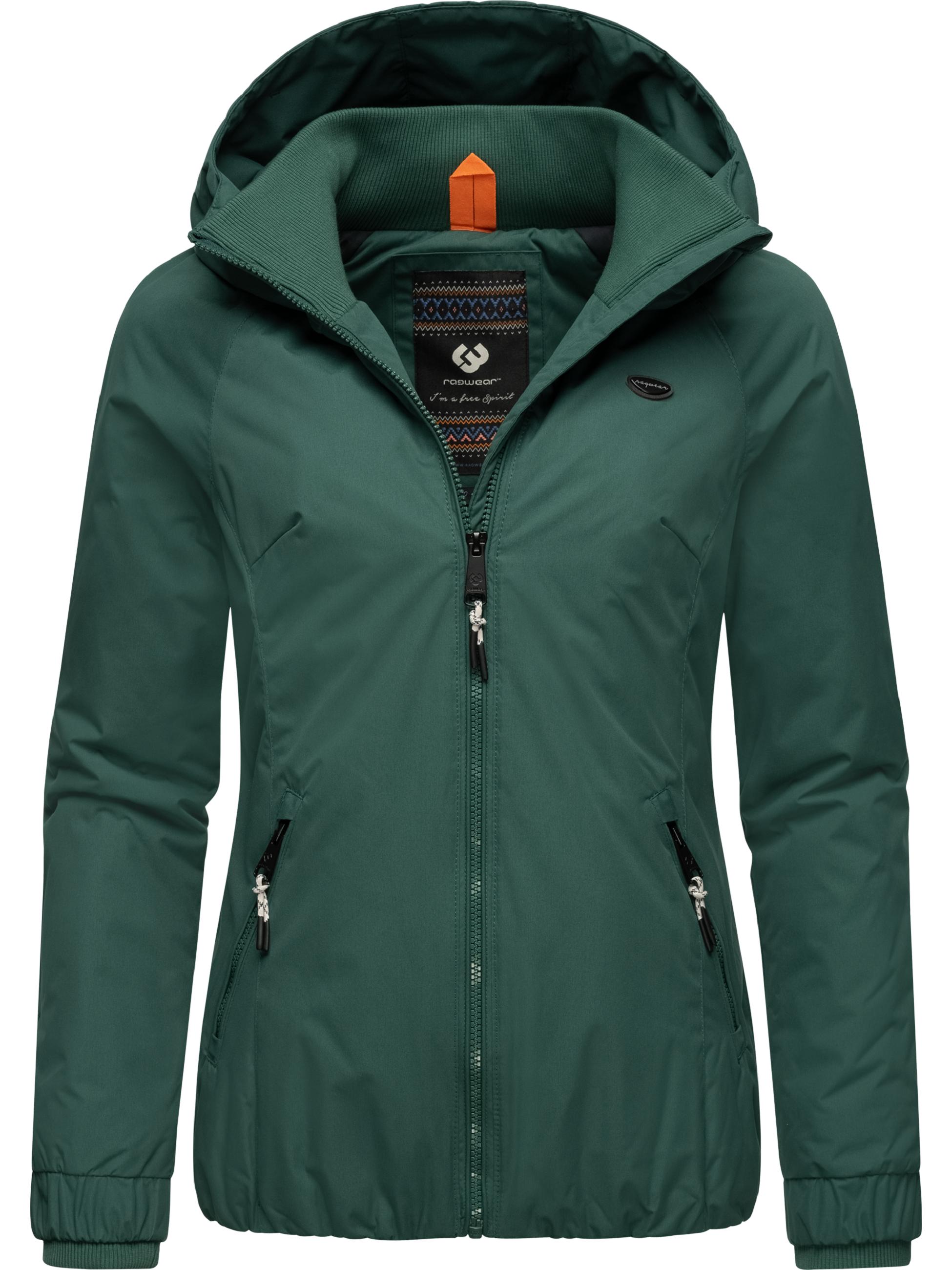 Wasserdichte Winterjacke mit Kapuze "Dizzie Warm" Pine Green