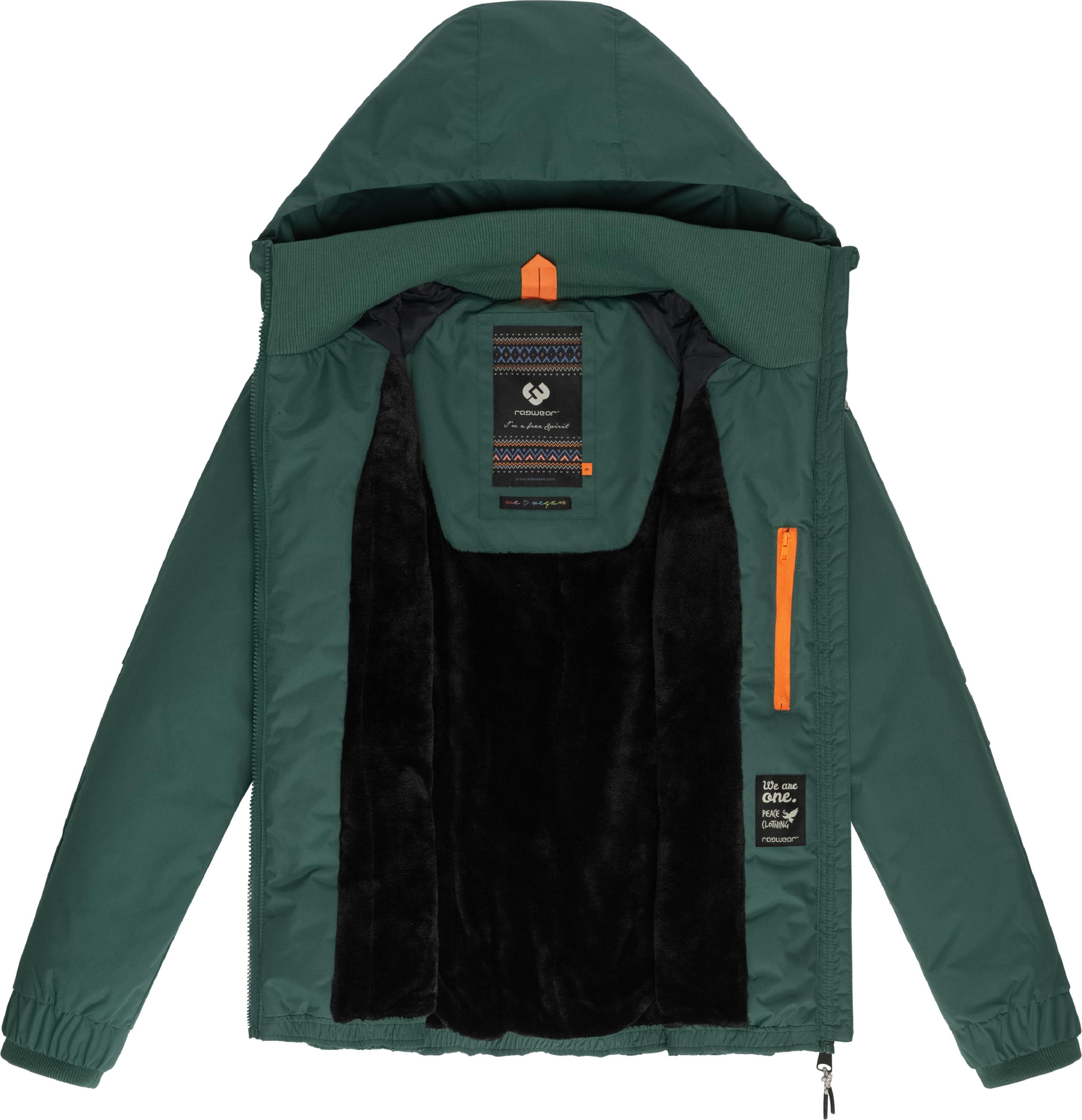 Wasserdichte Winterjacke mit Kapuze "Dizzie Warm" Pine Green