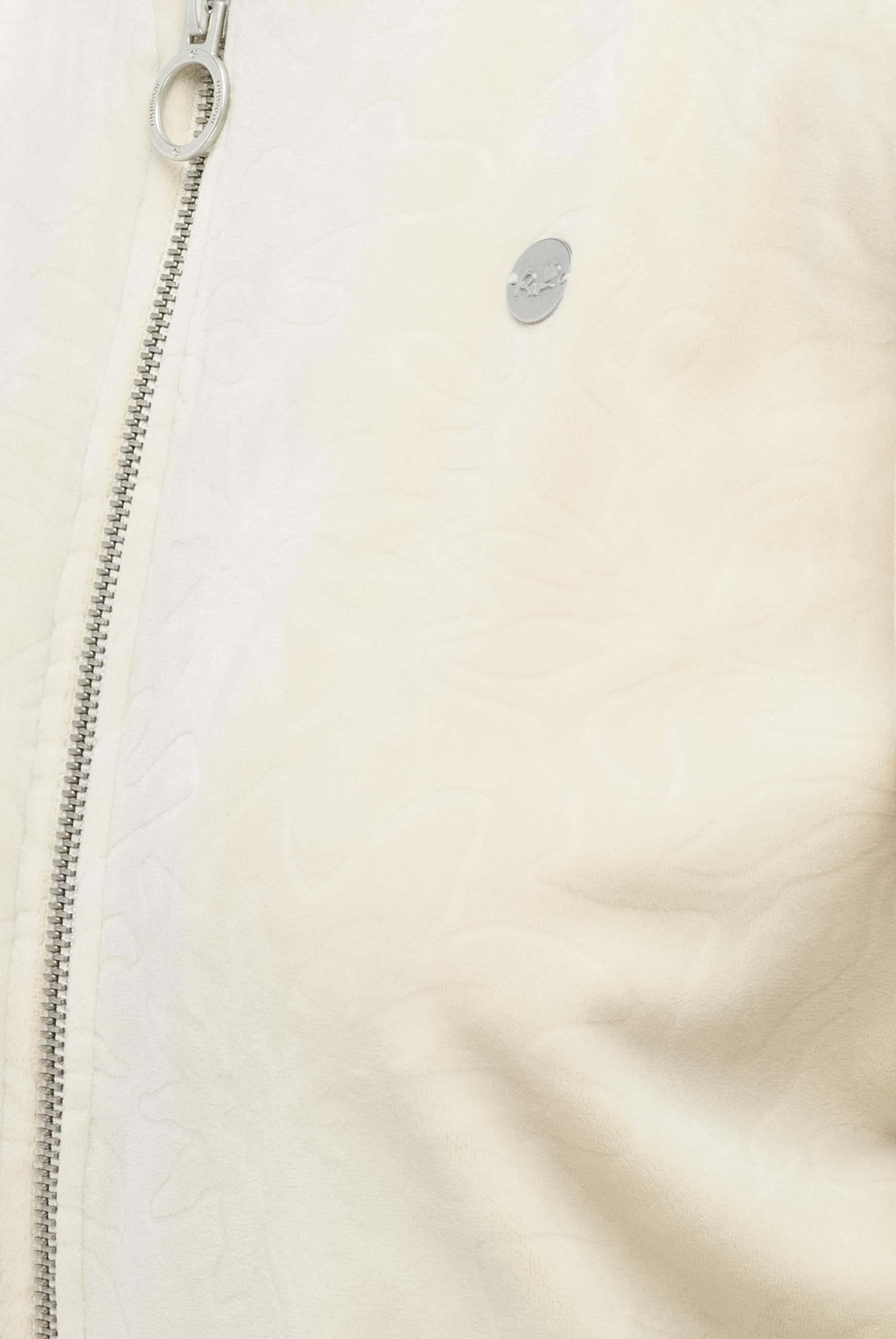 Kuschelweiche Sweatjacke "Doron Embossed" Ecru