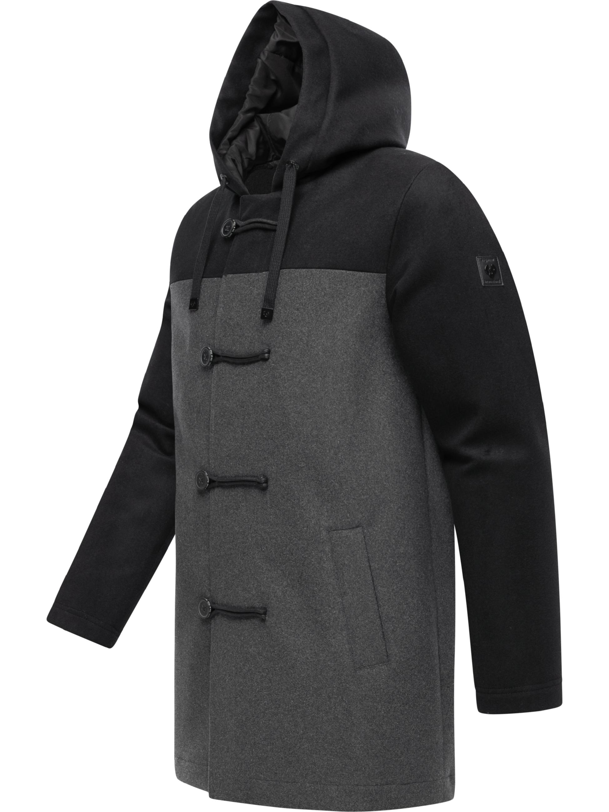 Winter Kurzmantel mit Kapuze "Dorvan YOUMODO" Dark Grey