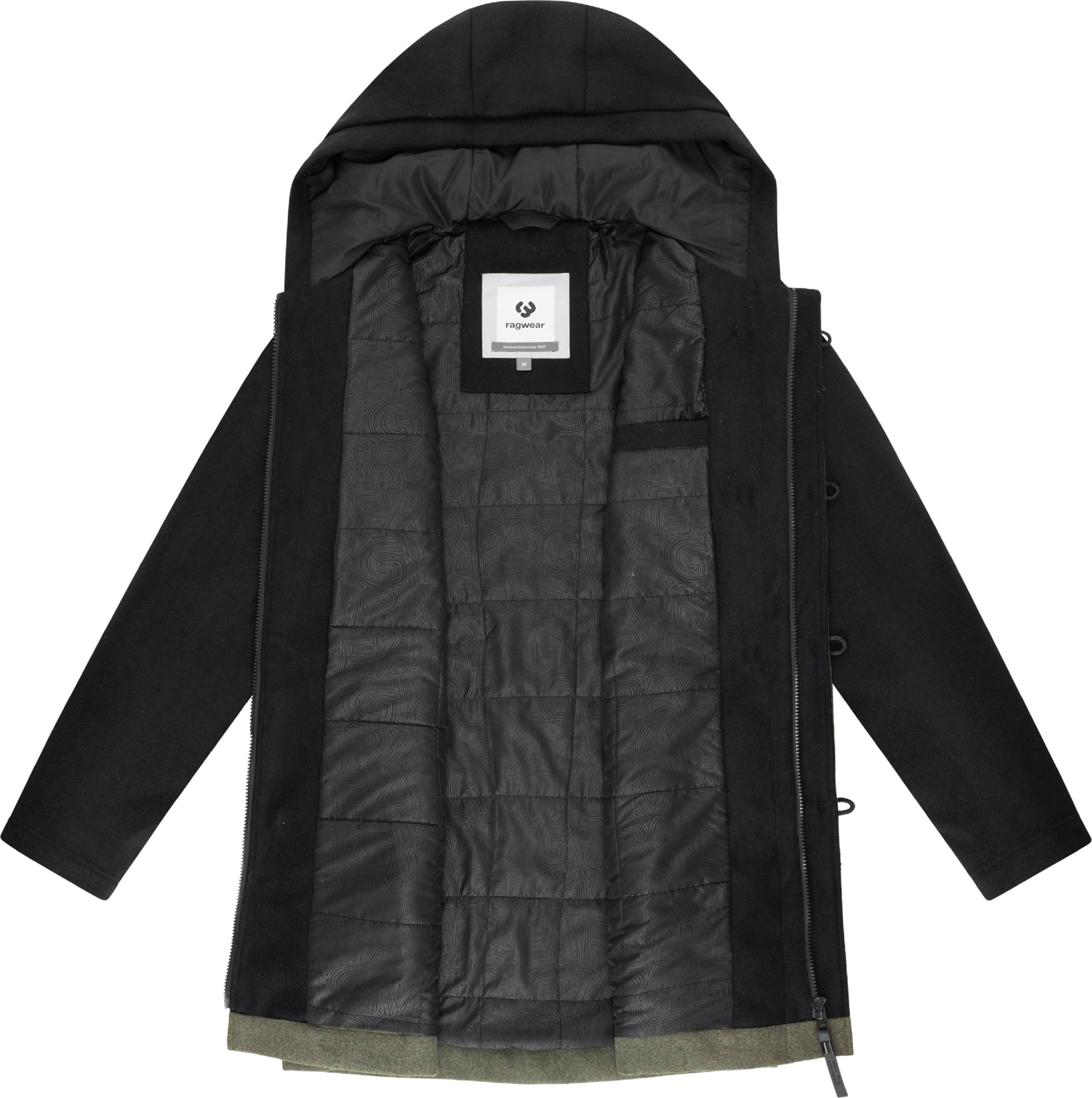 Winter Kurzmantel mit Kapuze "Dorvan YOUMODO" Dark Olive
