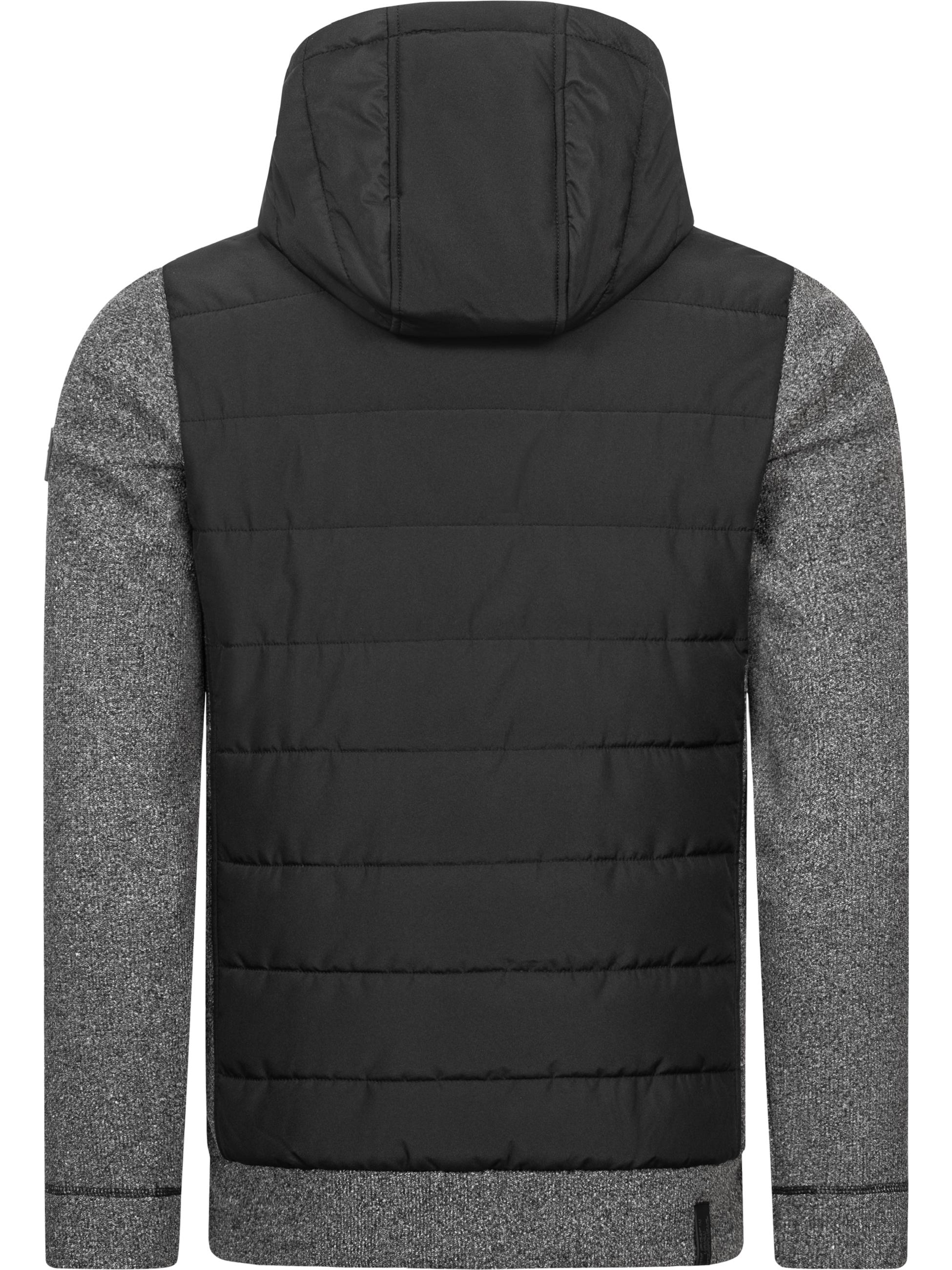 Leichte Steppjacke mit Kapuze "Doryan Melange" Black