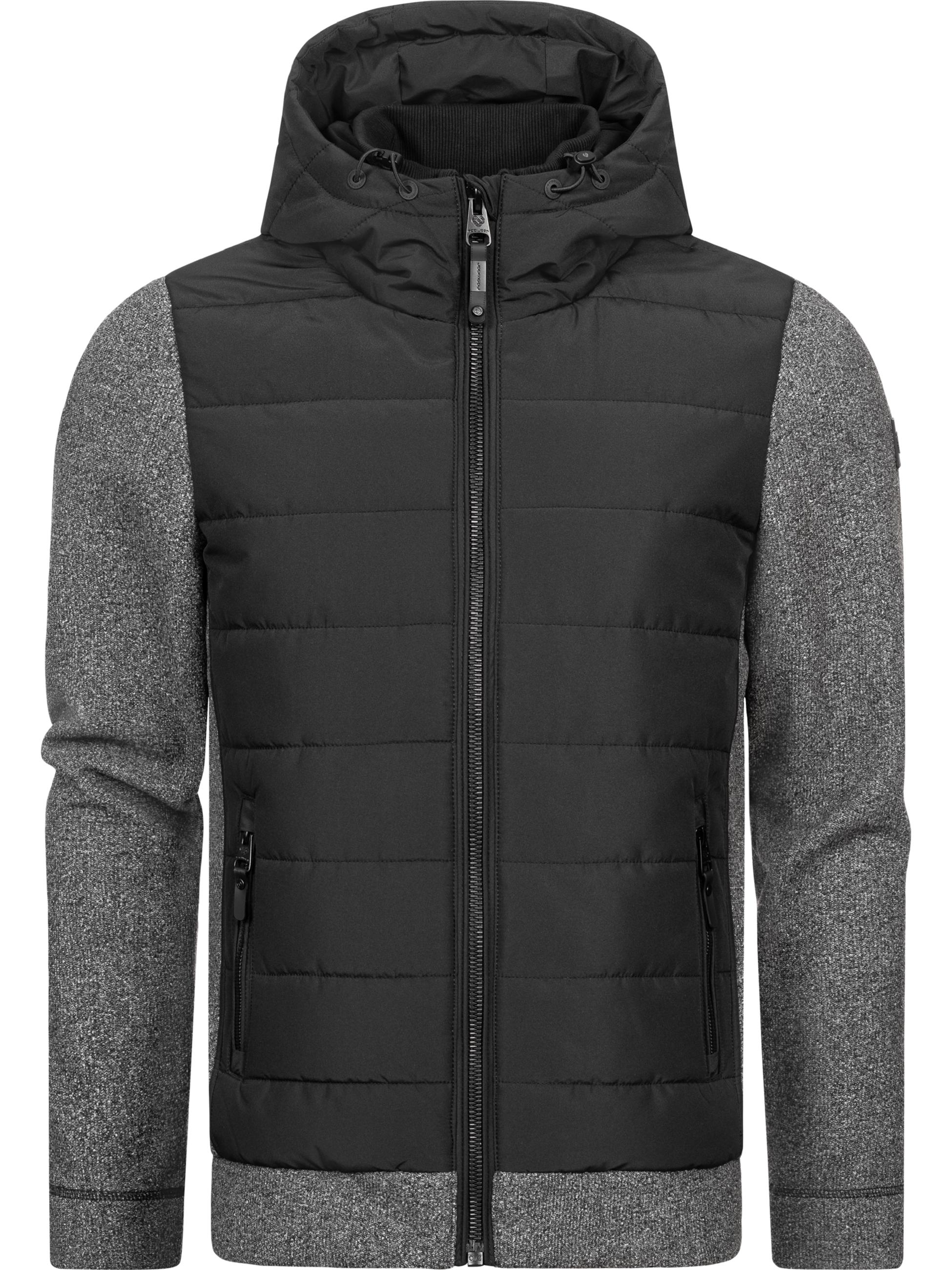 Leichte Steppjacke mit Kapuze "Doryan Melange" Black