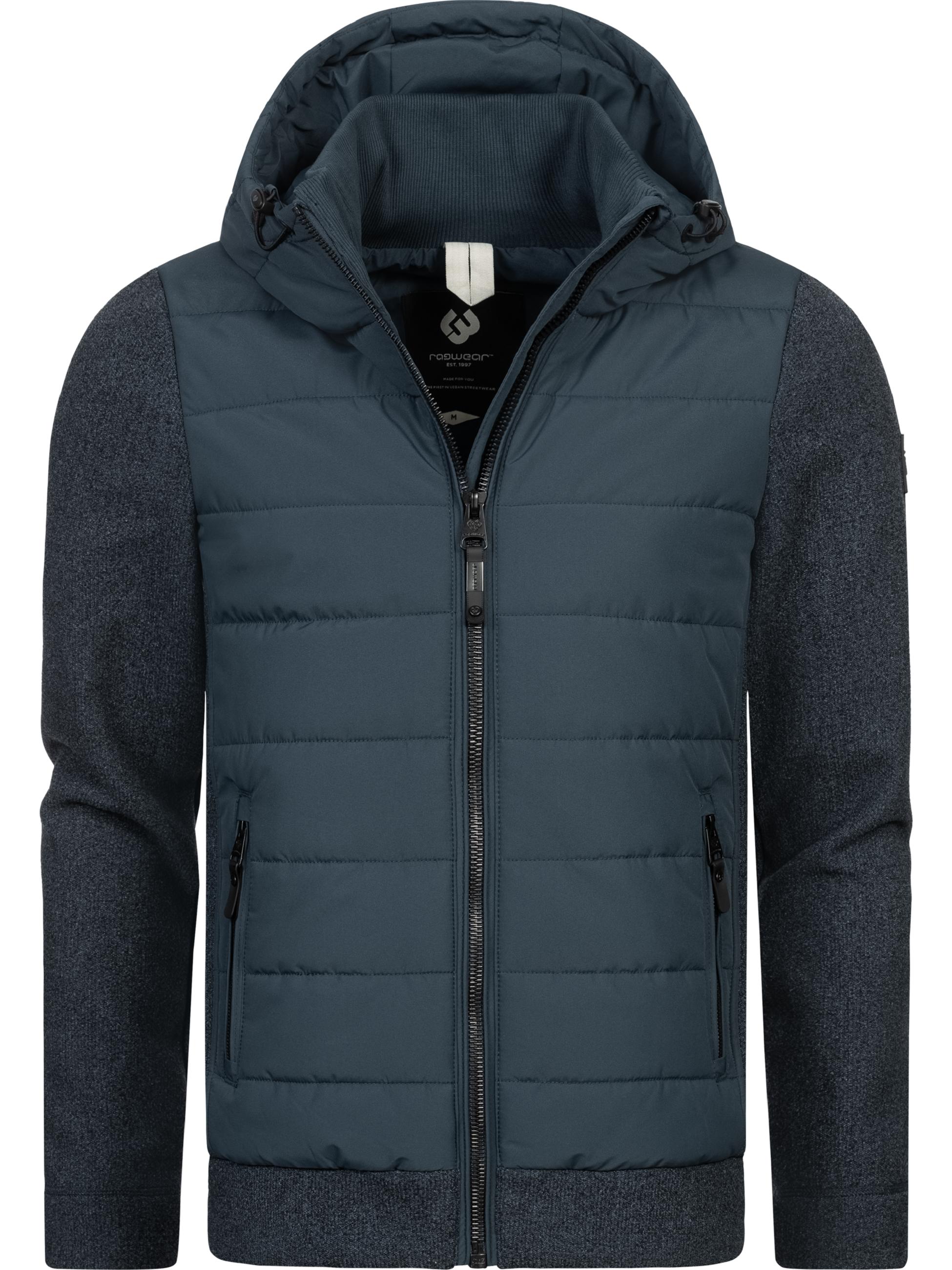 Leichte Steppjacke mit Kapuze "Doryan Melange" Night Blue