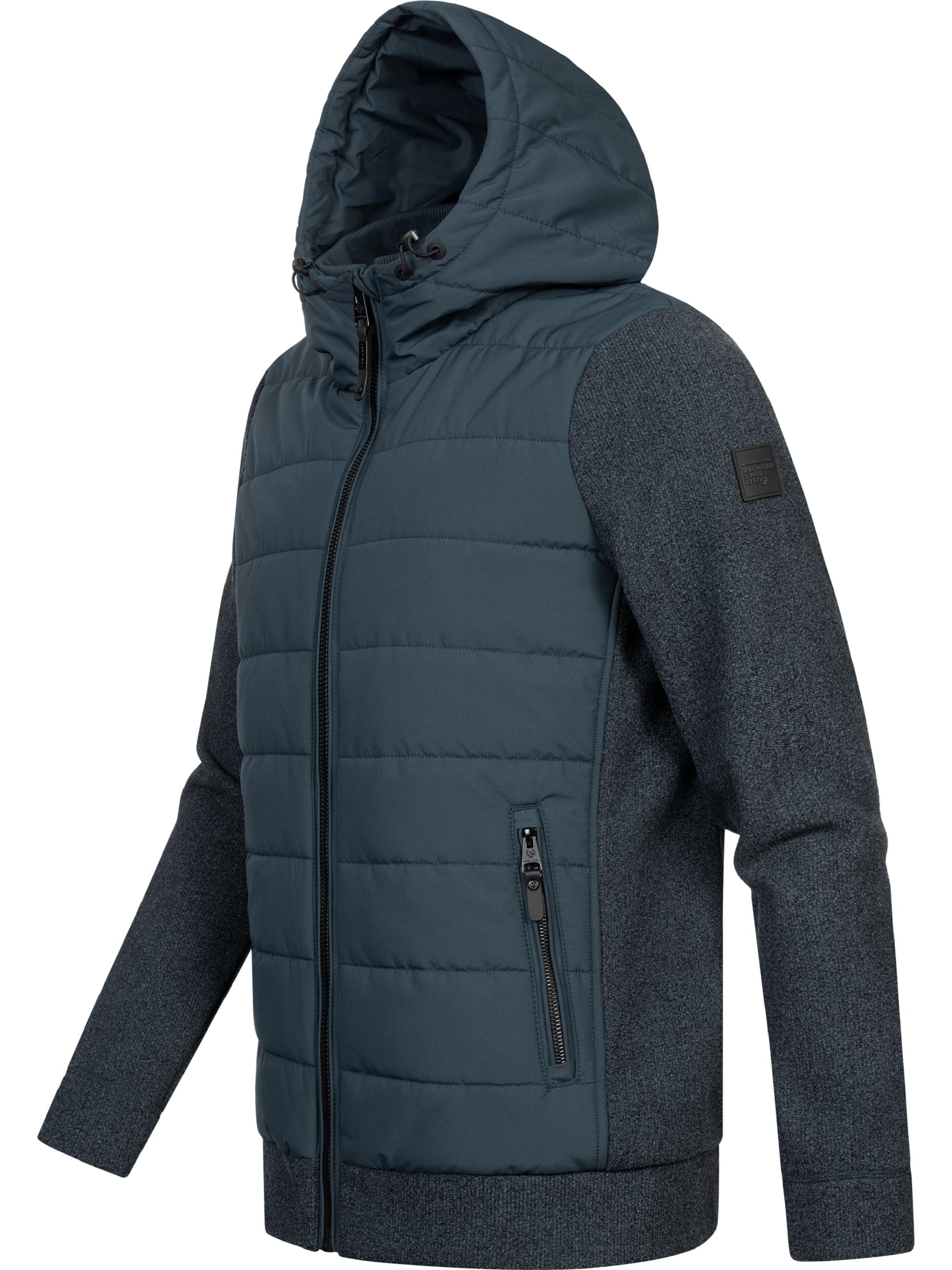 Leichte Steppjacke mit Kapuze "Doryan Melange" Night Blue