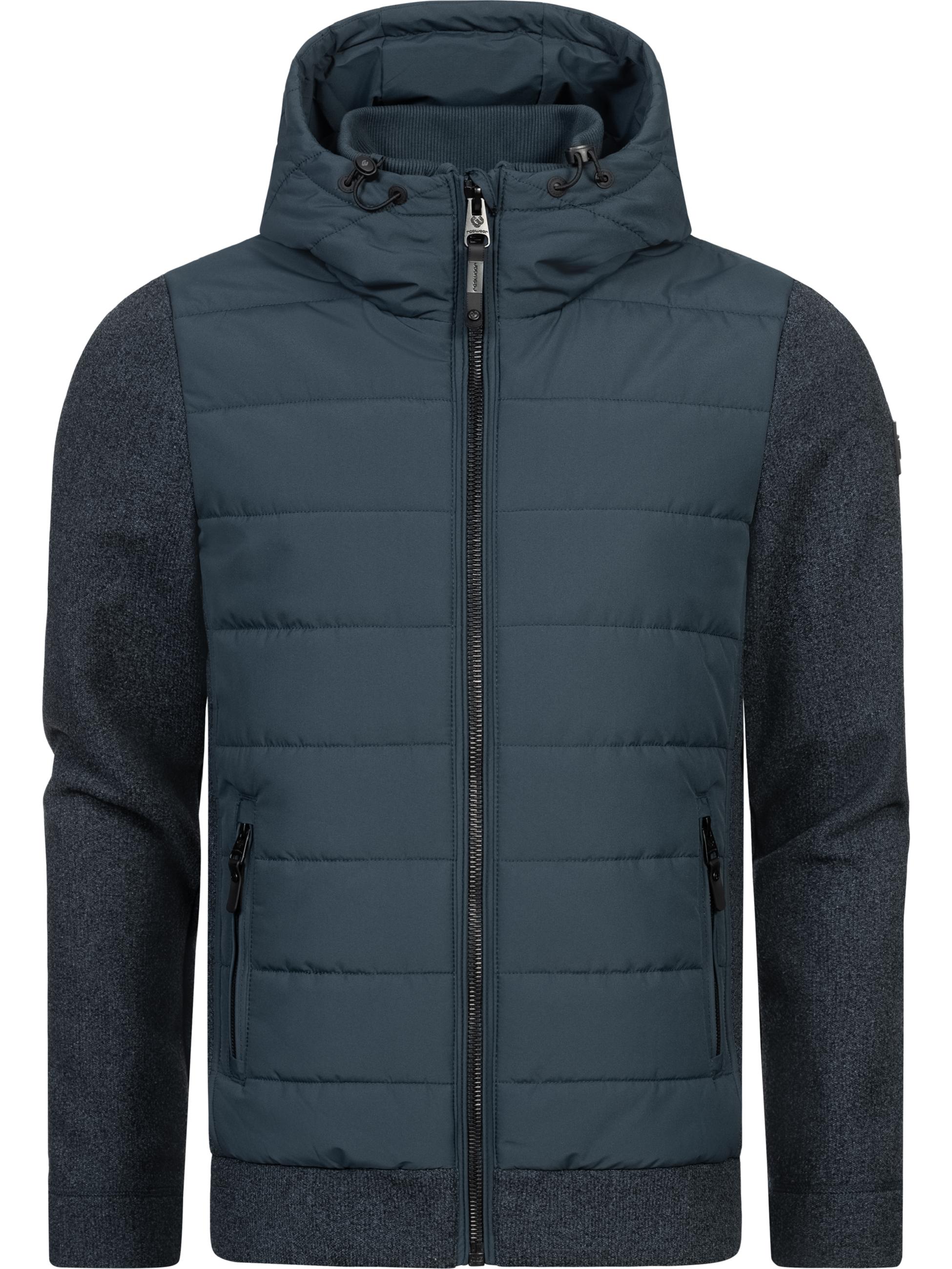 Leichte Steppjacke mit Kapuze "Doryan Melange" Night Blue