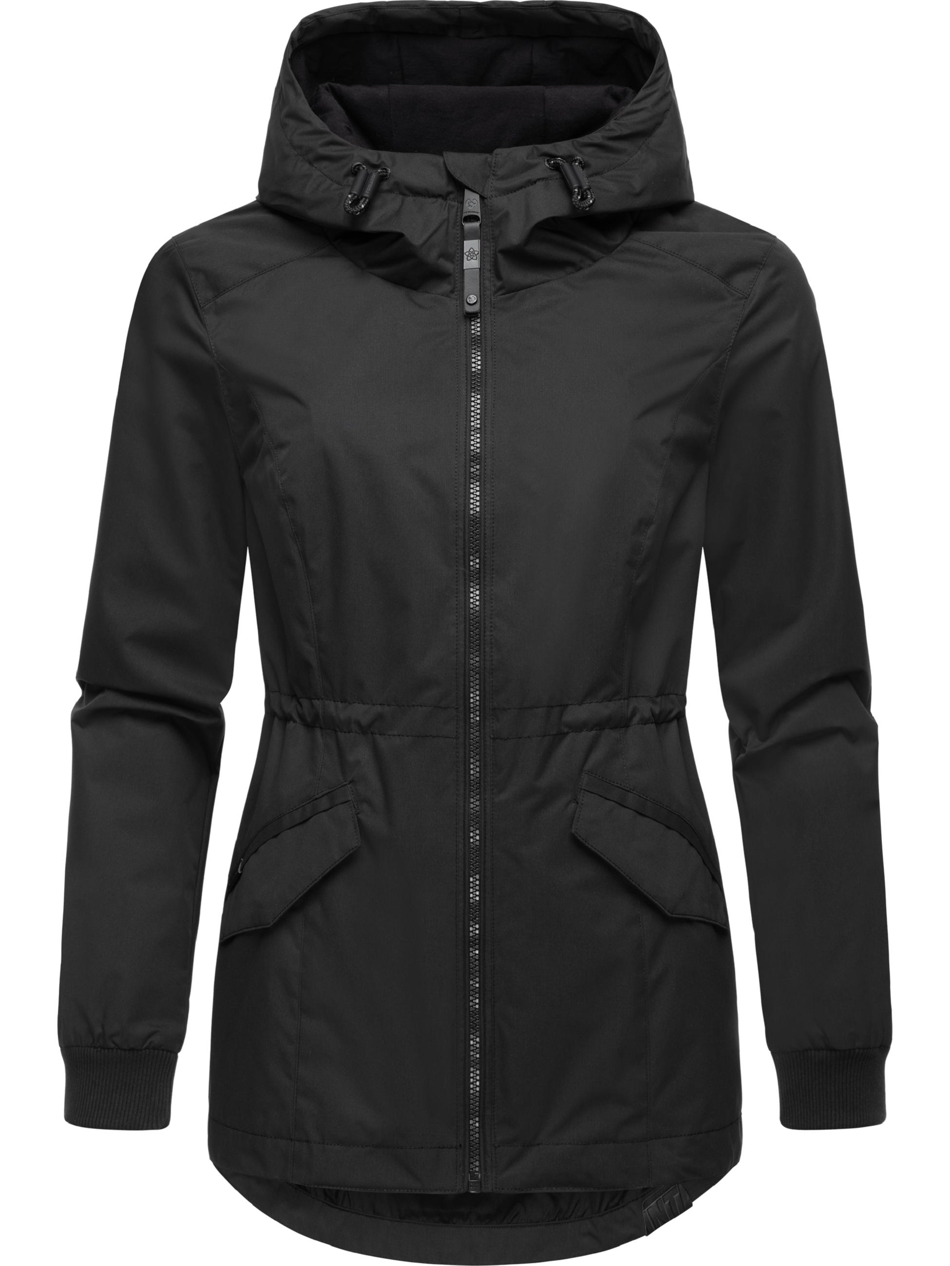 Leichte Übergangsjacke mit Taillenzugband "Dowey A" Black