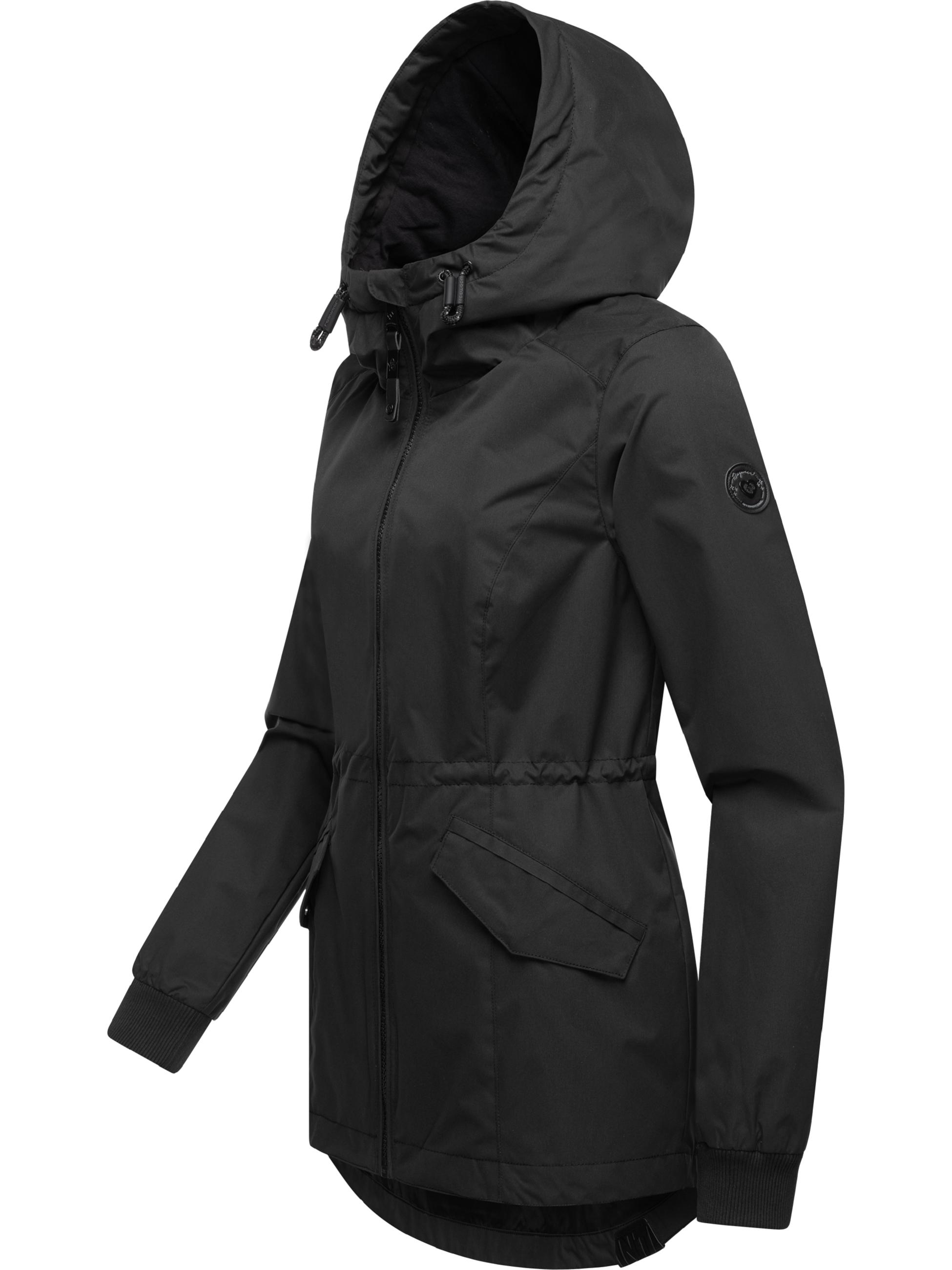 Leichte Übergangsjacke mit Taillenzugband "Dowey A" Black