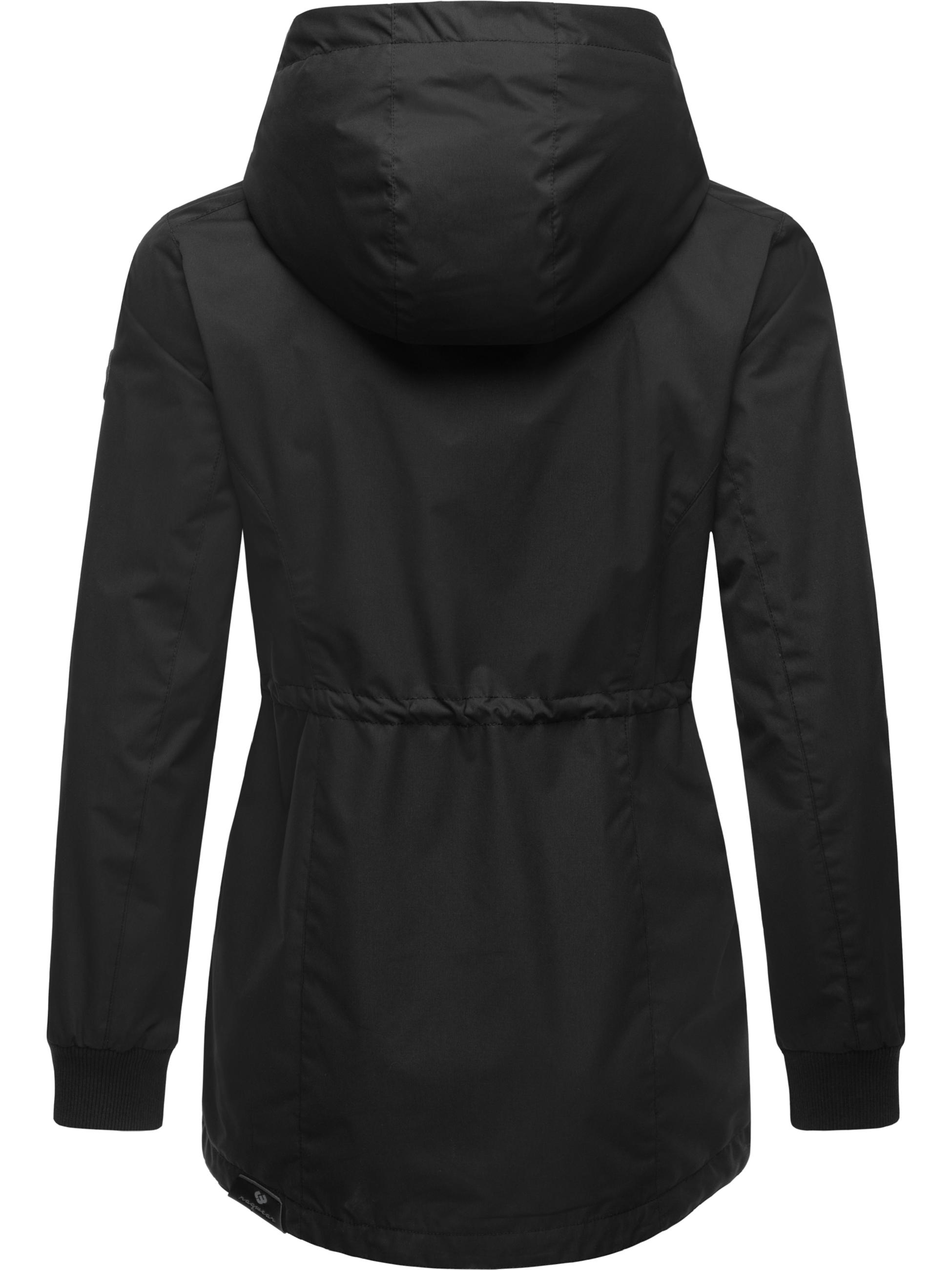 Leichte Übergangsjacke mit Taillenzugband "Dowey A" Black