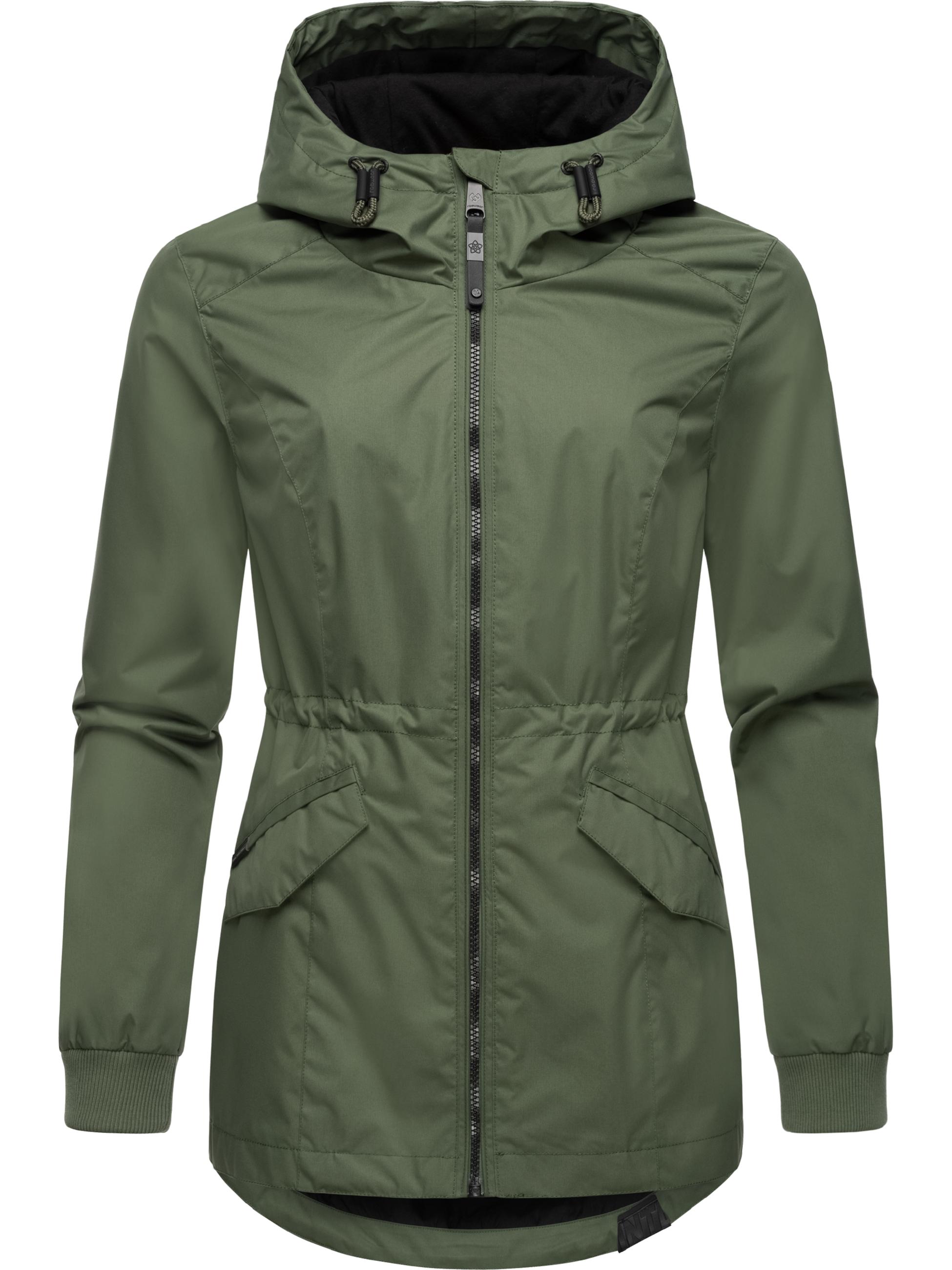 Leichte Übergangsjacke mit Taillenzugband "Dowey A" Dark Olive