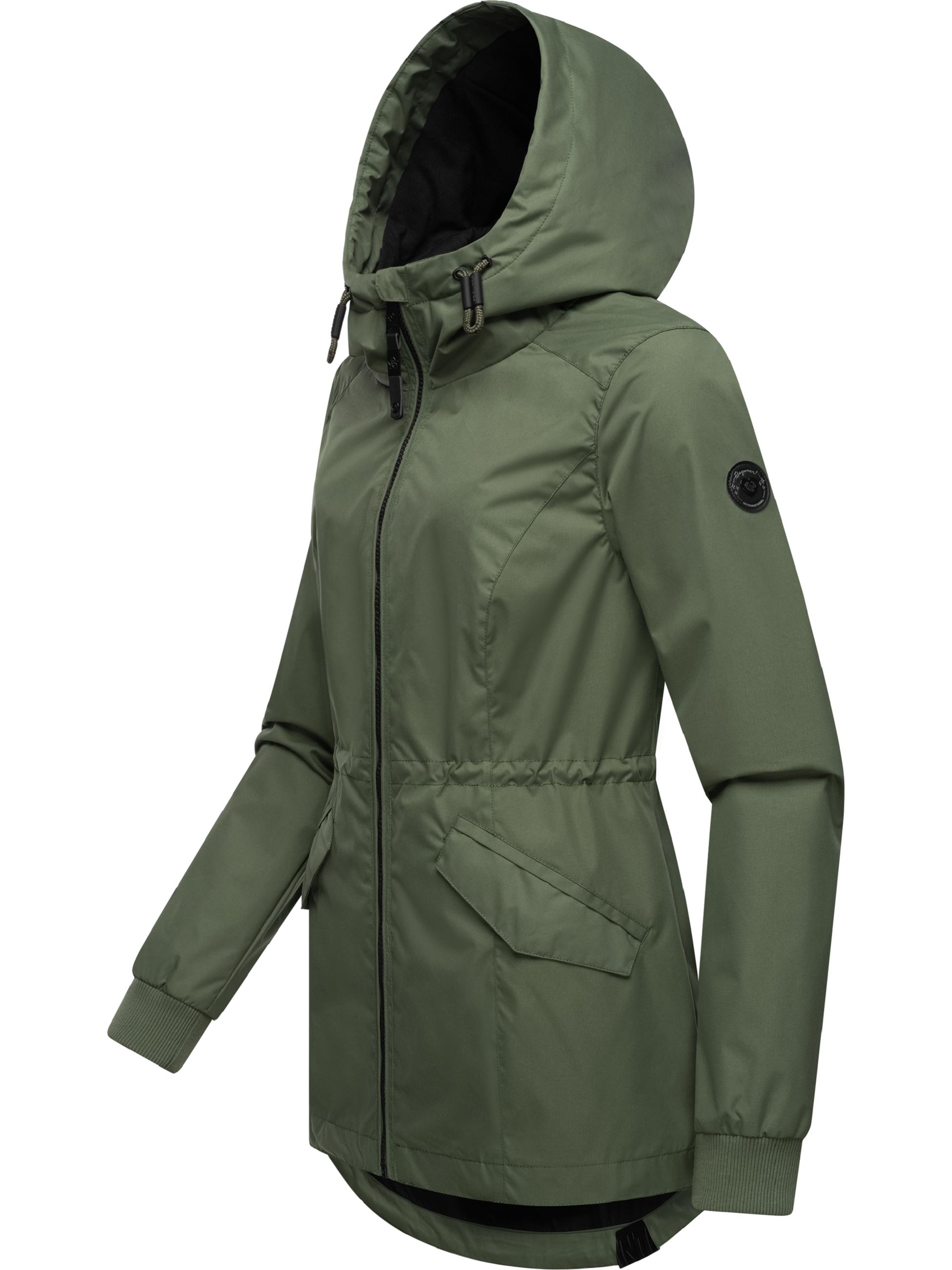 Leichte Übergangsjacke mit Taillenzugband "Dowey A" Dark Olive