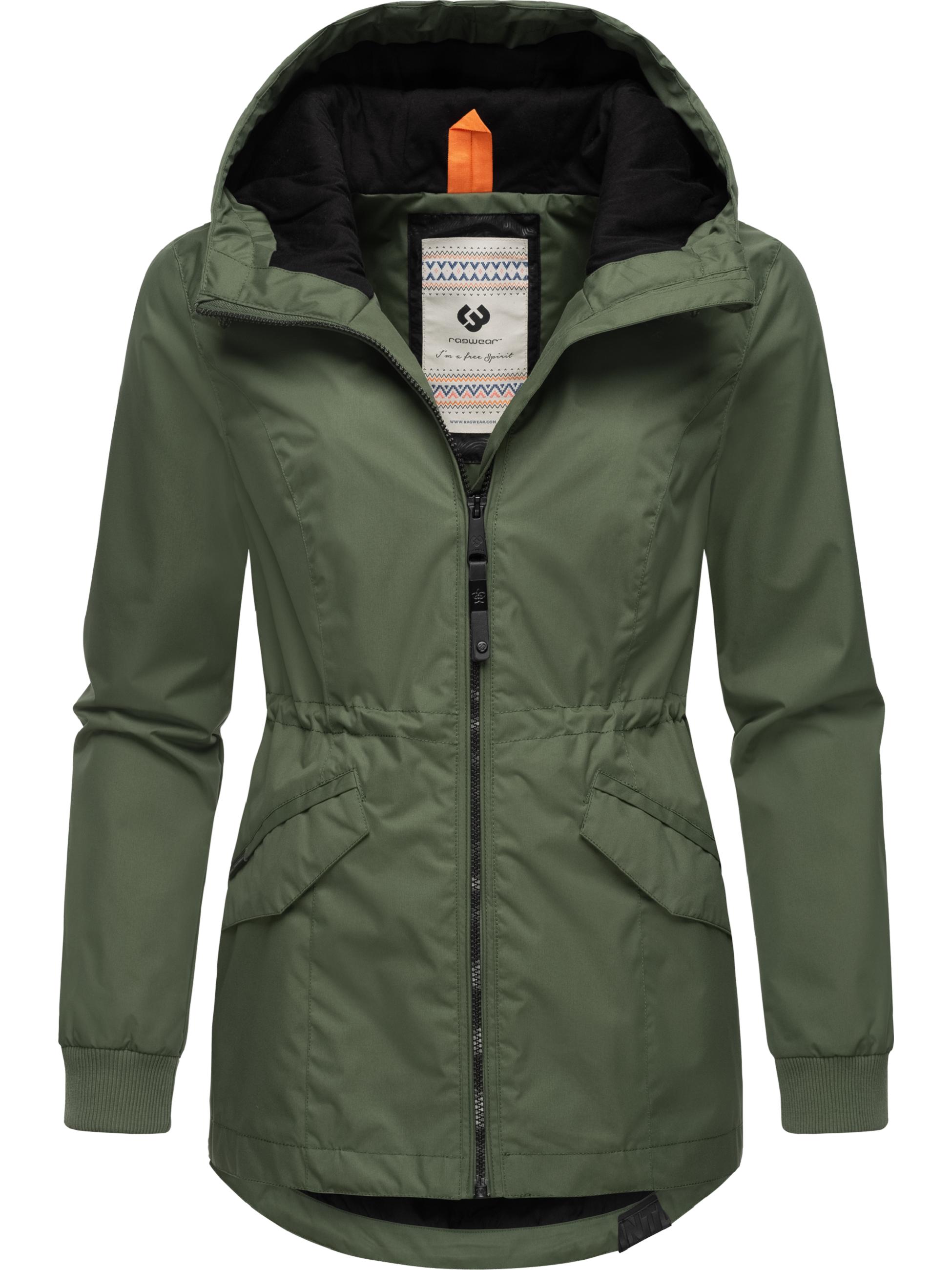 Leichte Übergangsjacke mit Taillenzugband "Dowey A" Dark Olive