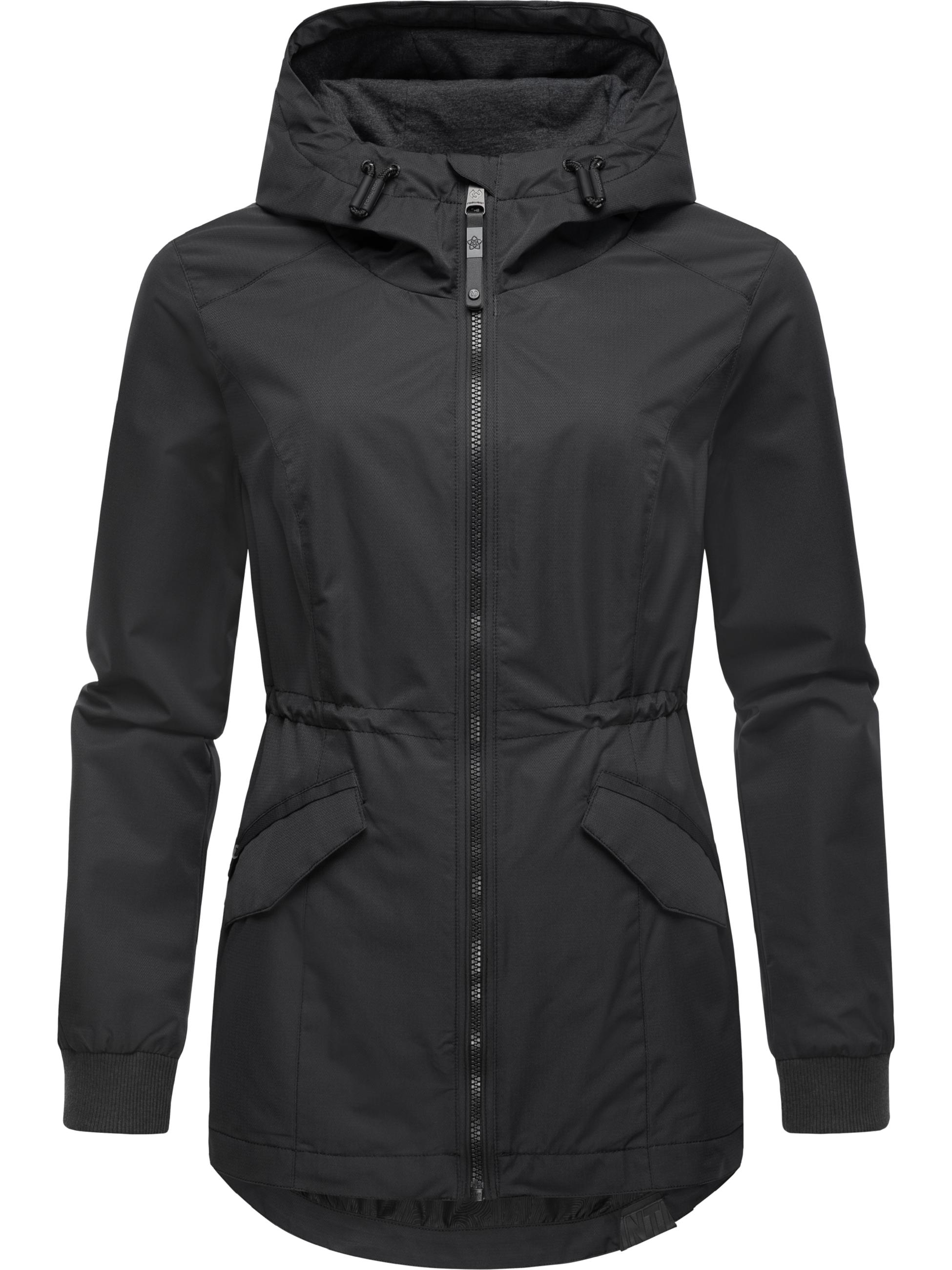 Wasserdichte Regenjacke mit Kapuze "Dowey Tech" Black