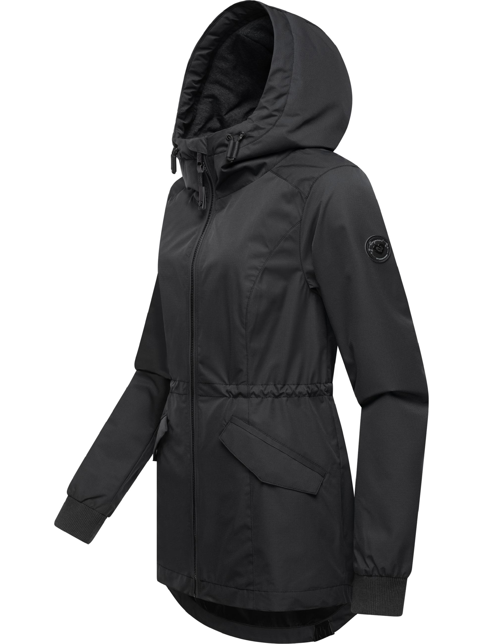 Wasserdichte Regenjacke mit Kapuze "Dowey Tech" Black