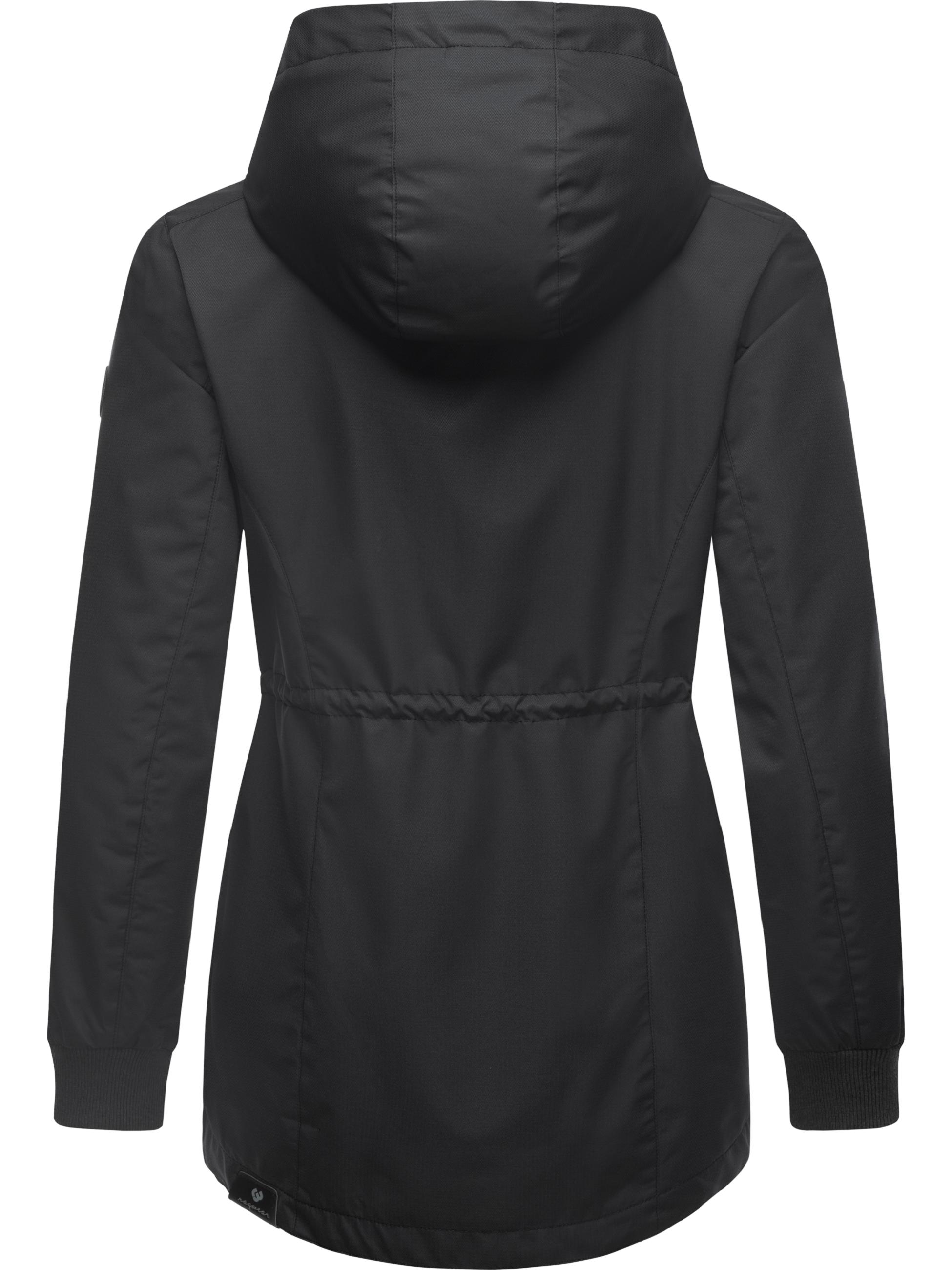 Wasserdichte Regenjacke mit Kapuze "Dowey Tech" Black