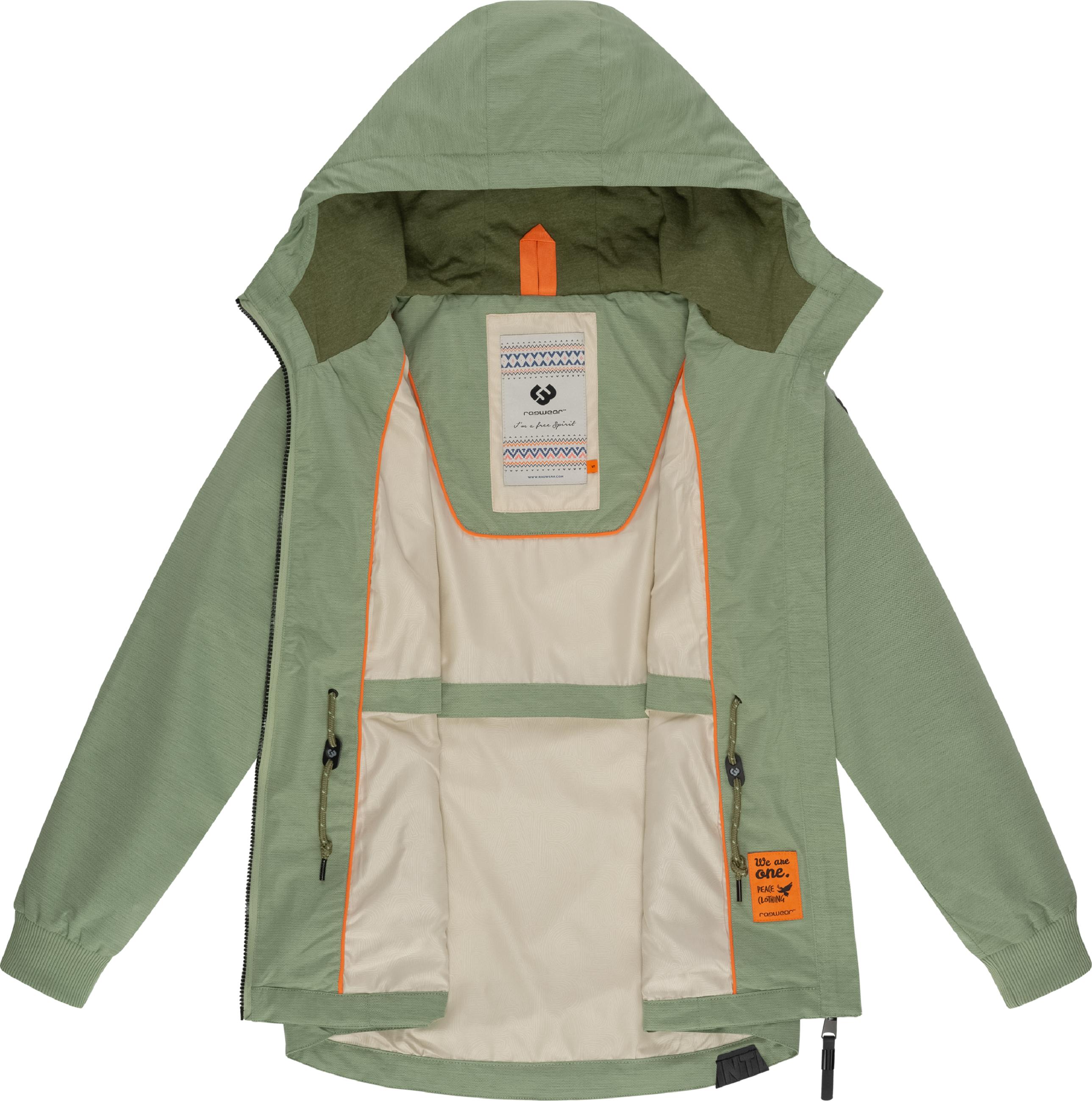 Wasserdichte Regenjacke mit Kapuze "Dowey Tech" Dusty Green