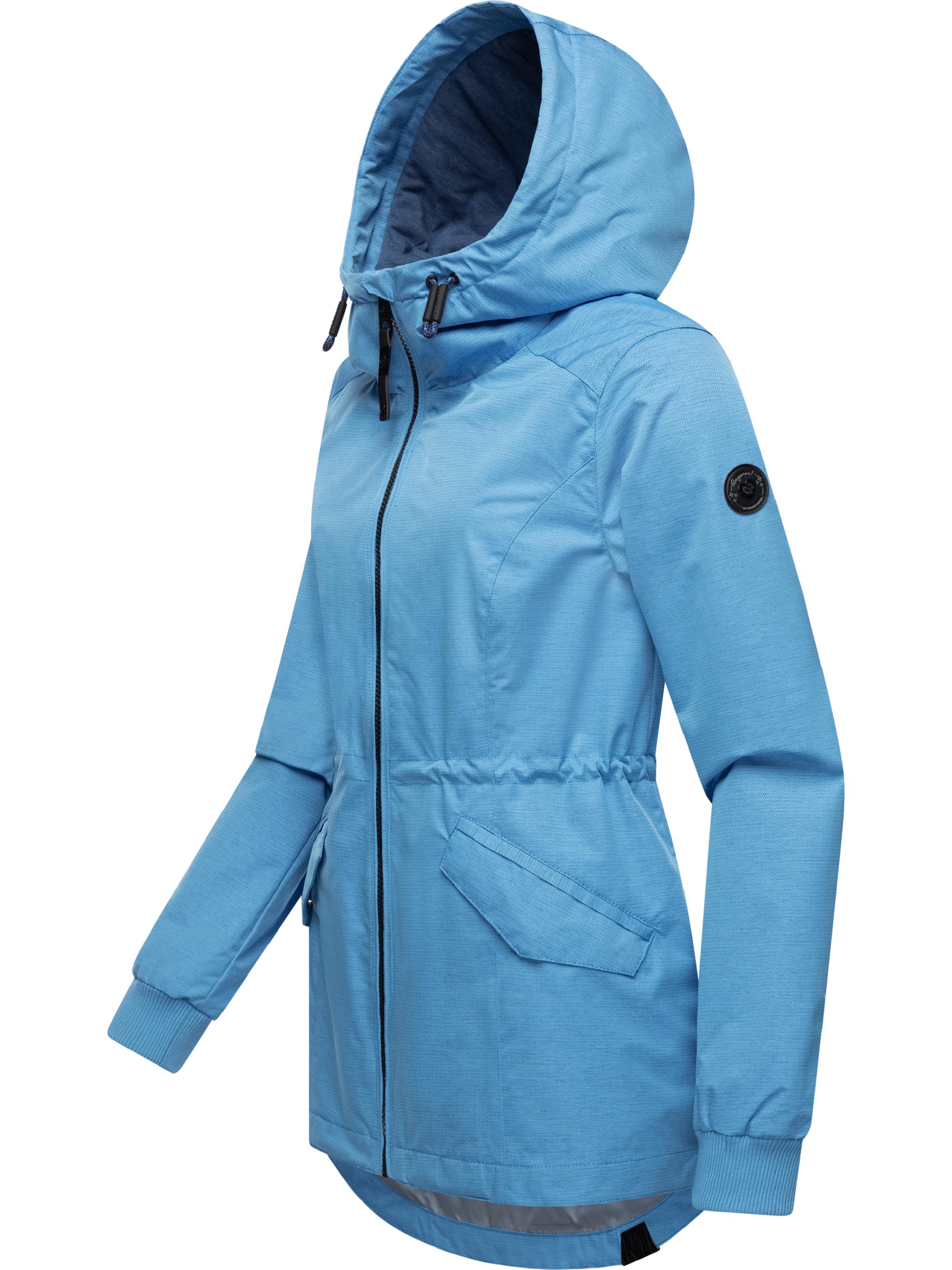 Wasserdichte Regenjacke mit Kapuze "Dowey Tech" Sky Blue