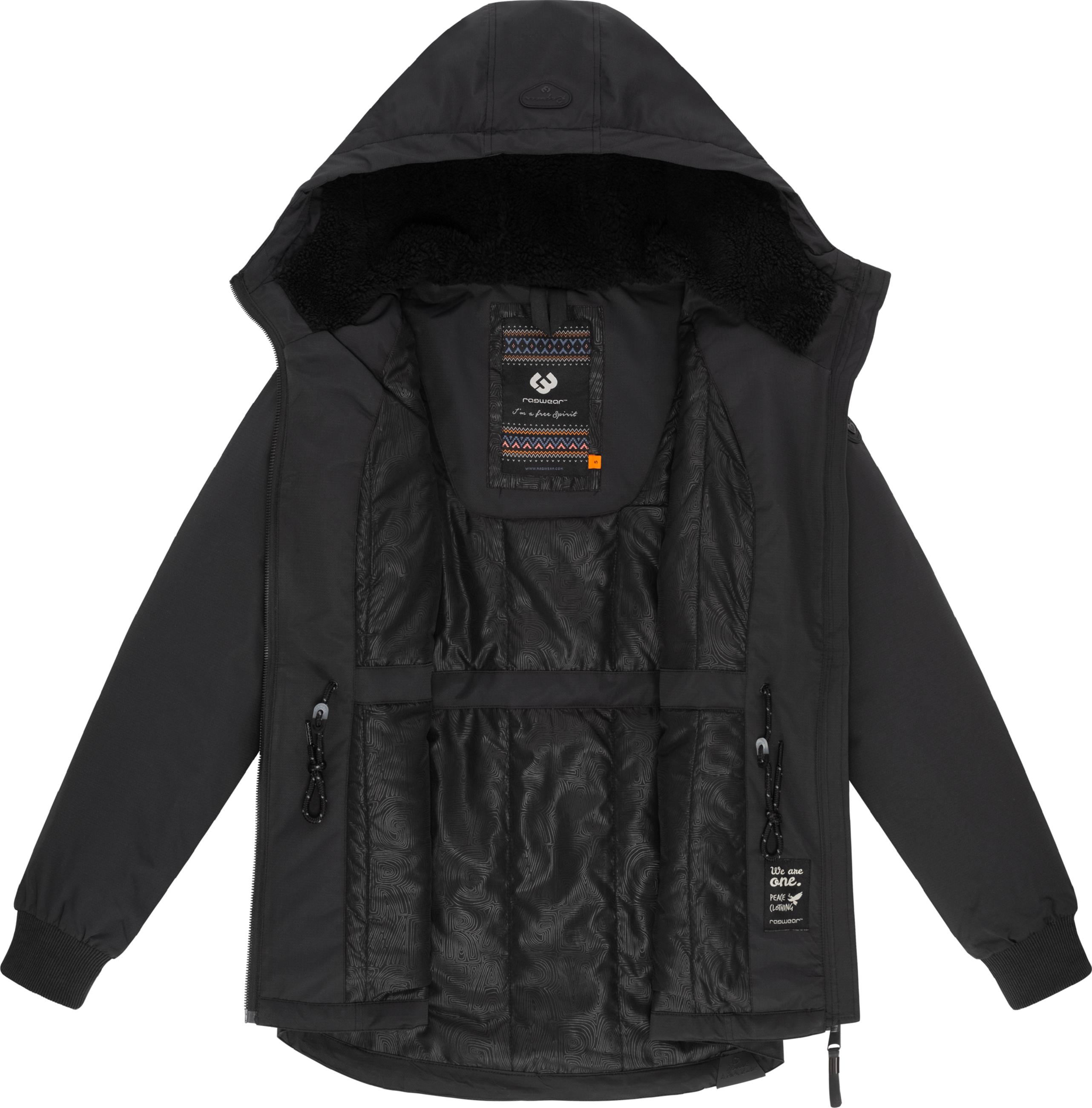 Wasserdichte Winterjacke Dowey Warm Rain Black