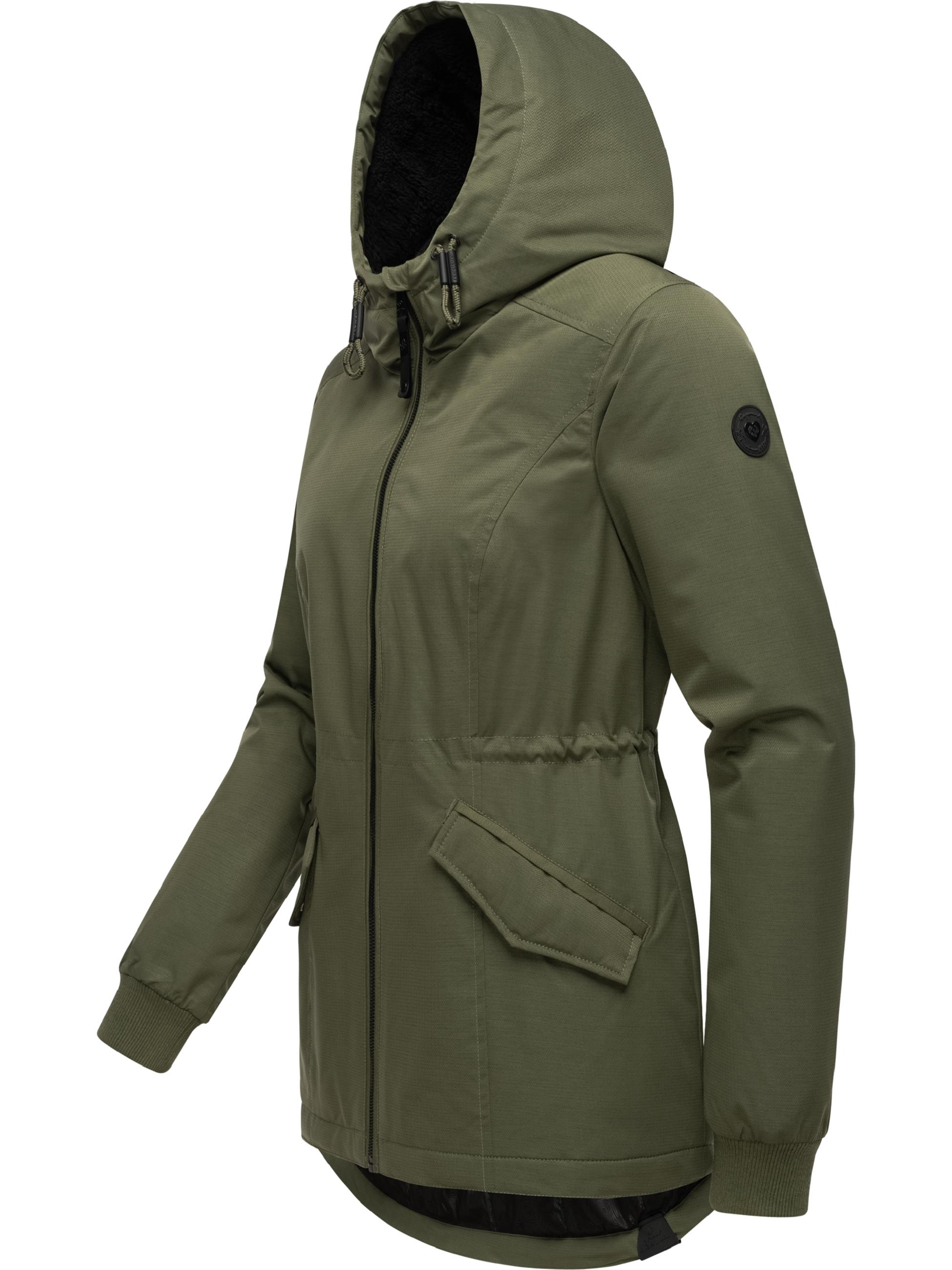 Wasserdichte Winterjacke Dowey Warm Rain Dark Olive