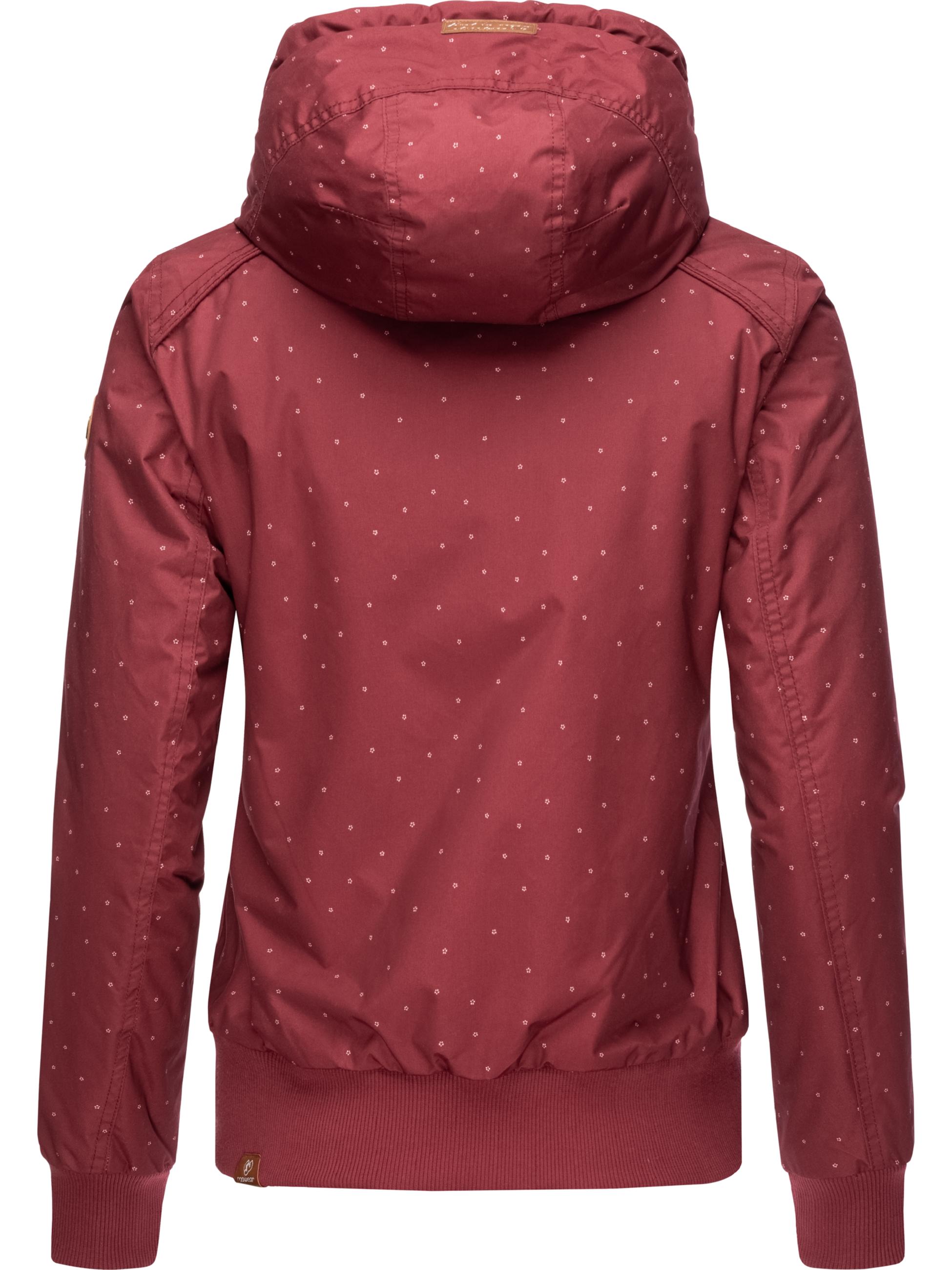 Winterjacke mit Kapuze "Druna Print Winter" Wine Red